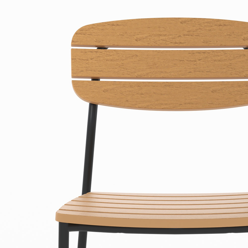 lot 2 chaises taya de jardin bois