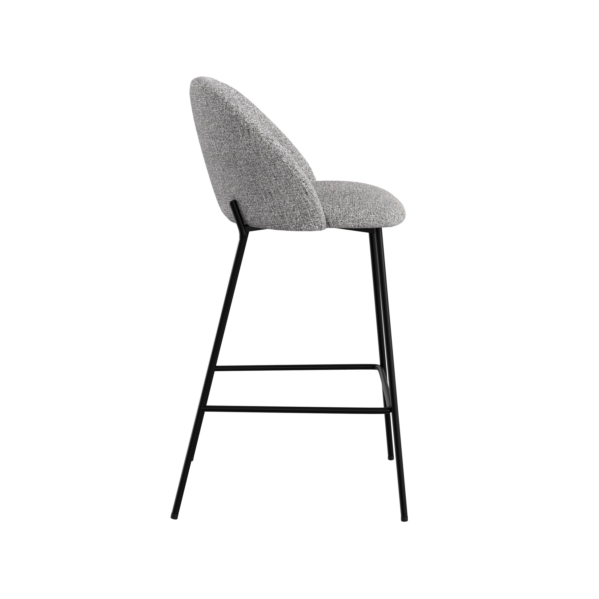 lot de 2 chaises de bar tissu gris chine karl 66 cm
