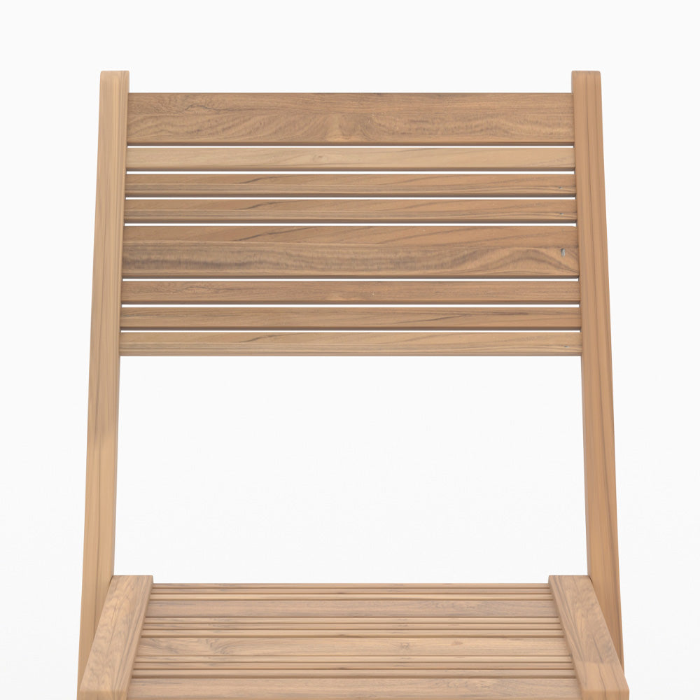 lot de 2 chaises de jardin en bois de teck pliante nido