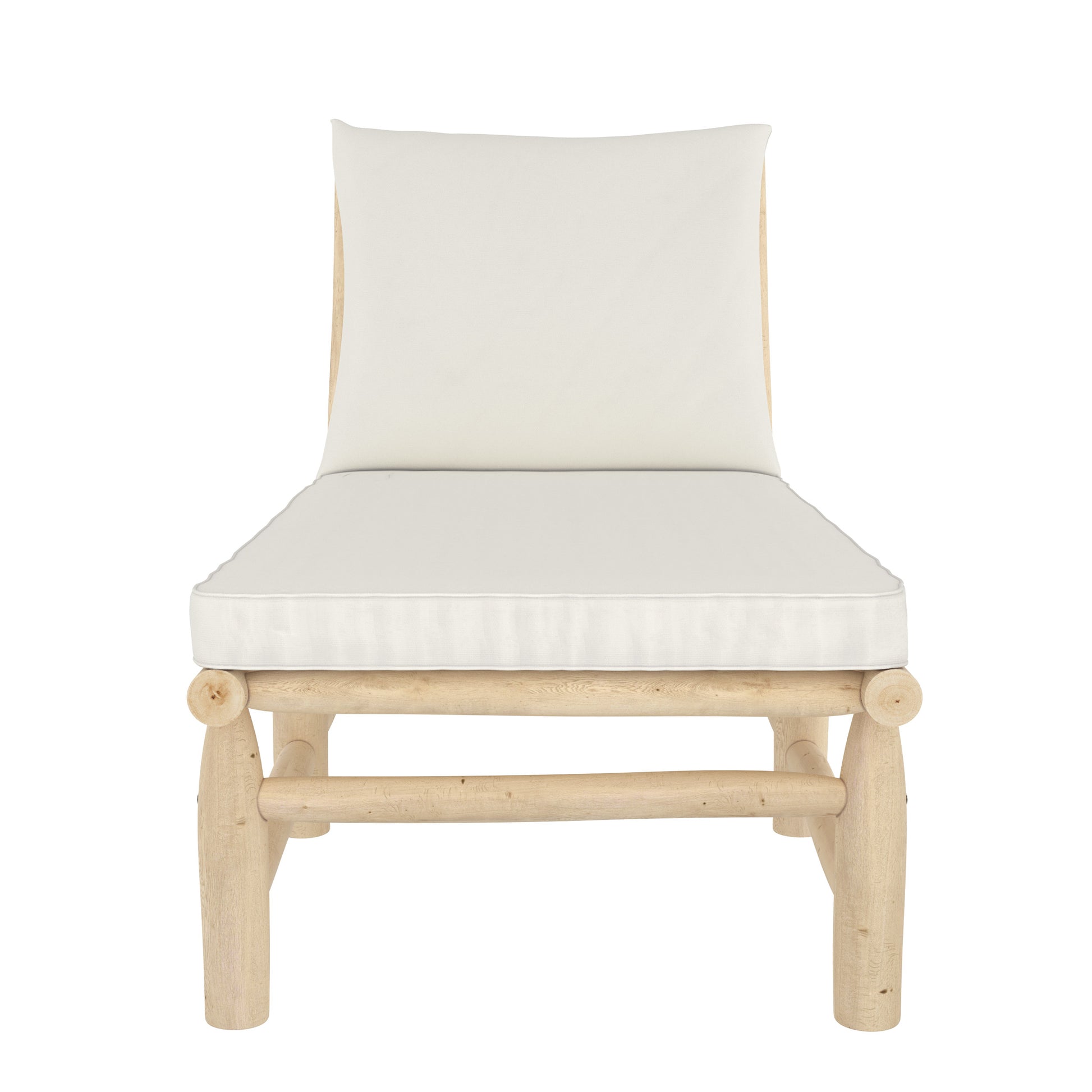 lot de 2 transat de jardin makam en branche de teck