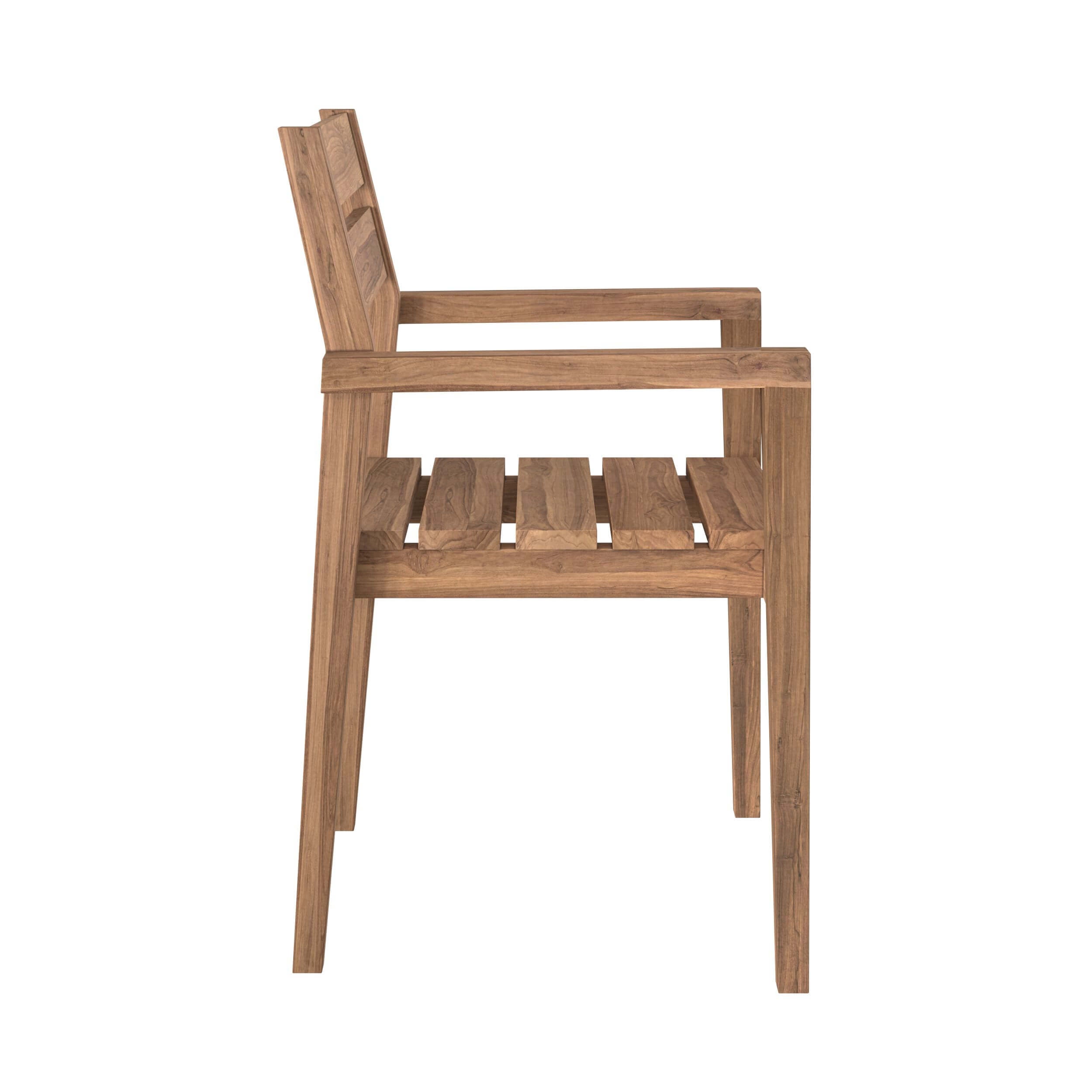 lucia chaise de jardin bois de teck lot de 2_3
