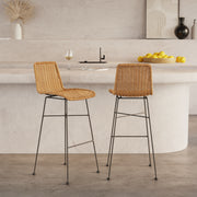 mandya chaise de bar mi hauteur 63 cm naturelle