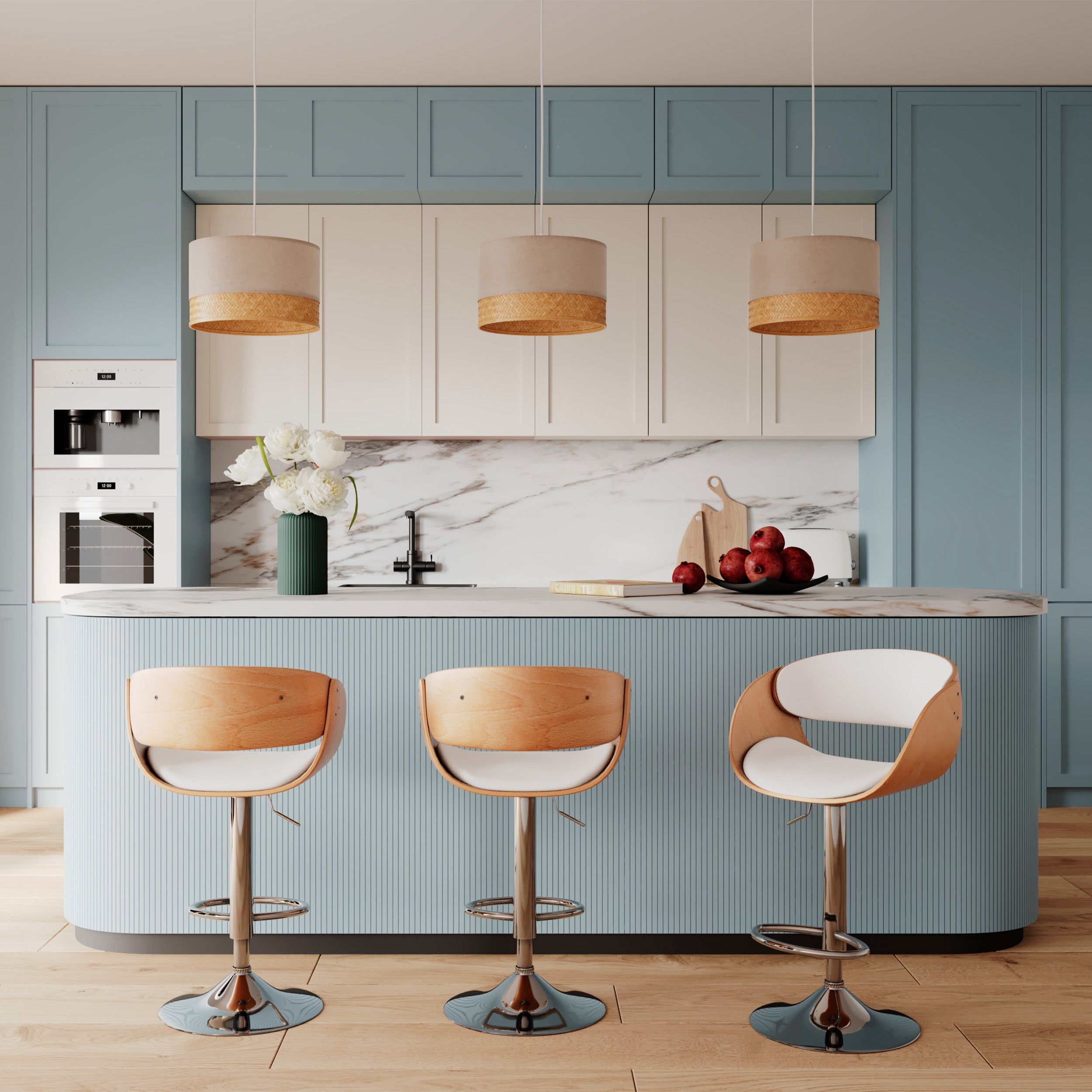 mea suspension en bambou naturel papier metal baika