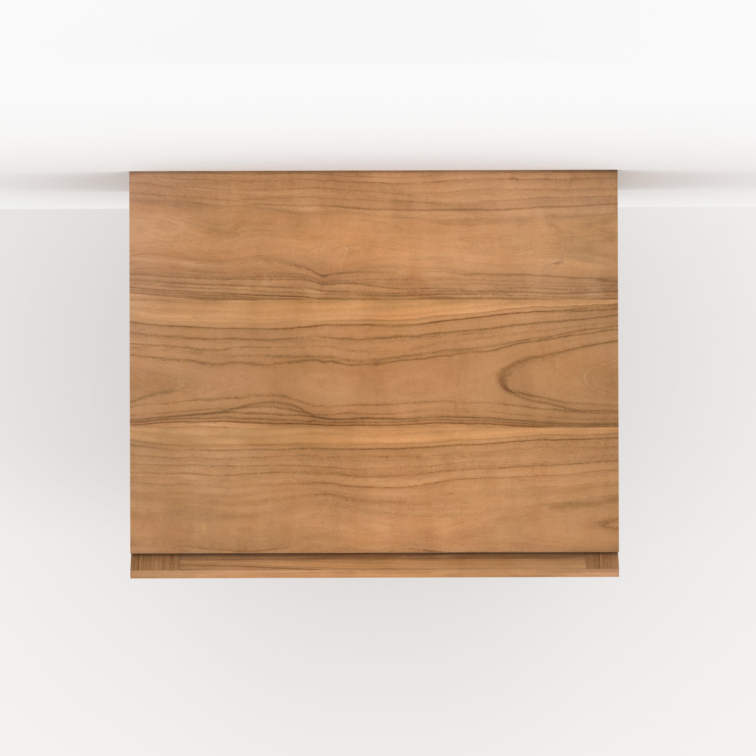 meuble de salle de bain raye bois de teck suspendu 60 cm