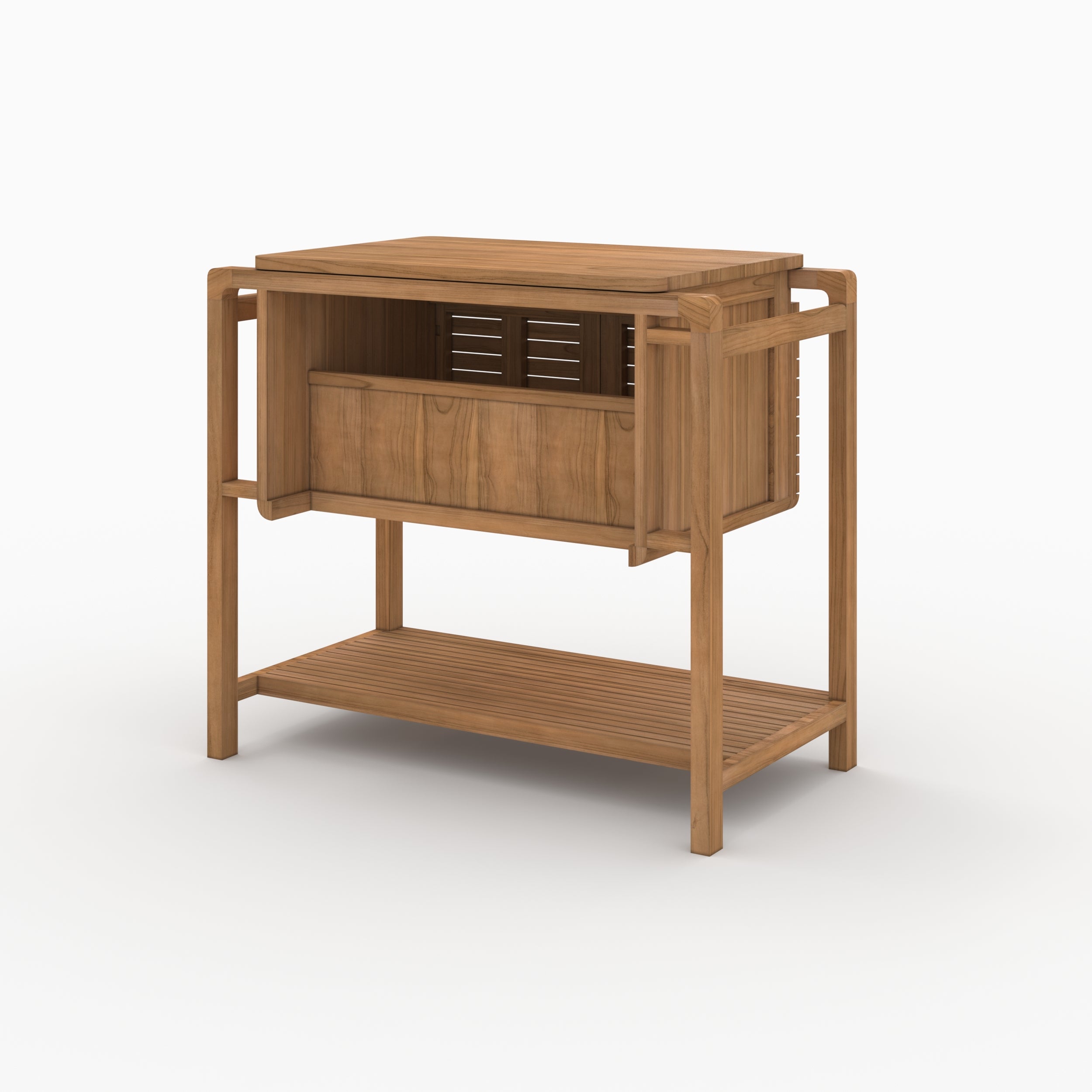 meuble vasque lucette en bois de teck 90 cm