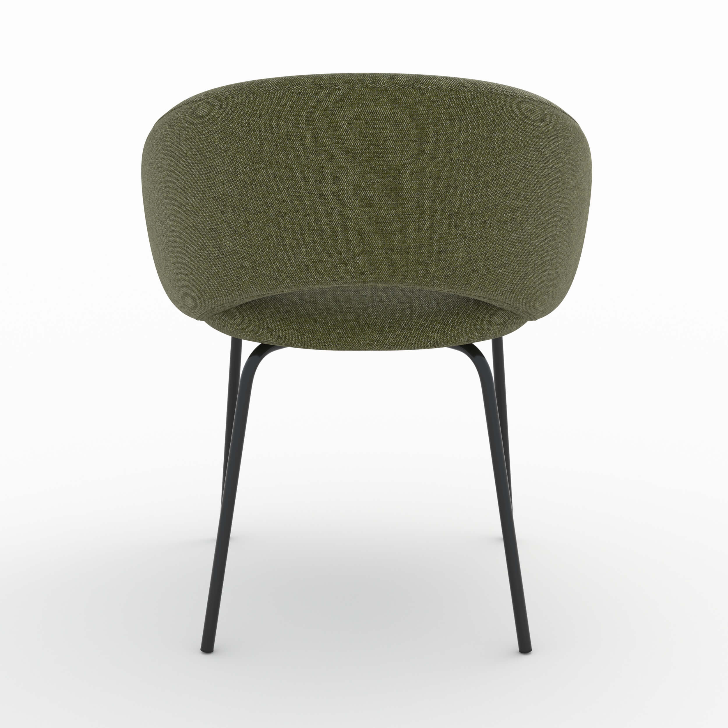 milly chaise en tissu vert chine