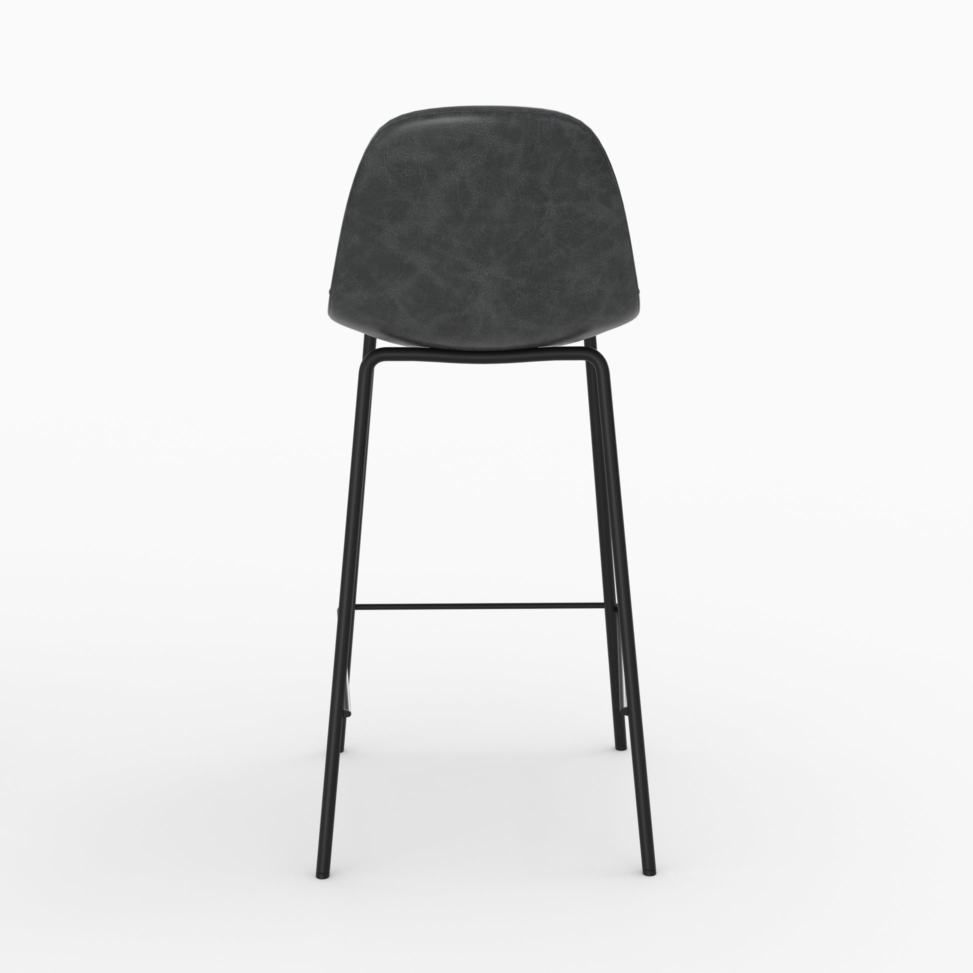 pack 4 chaises bar 65 cm taupe et gris noir henrik