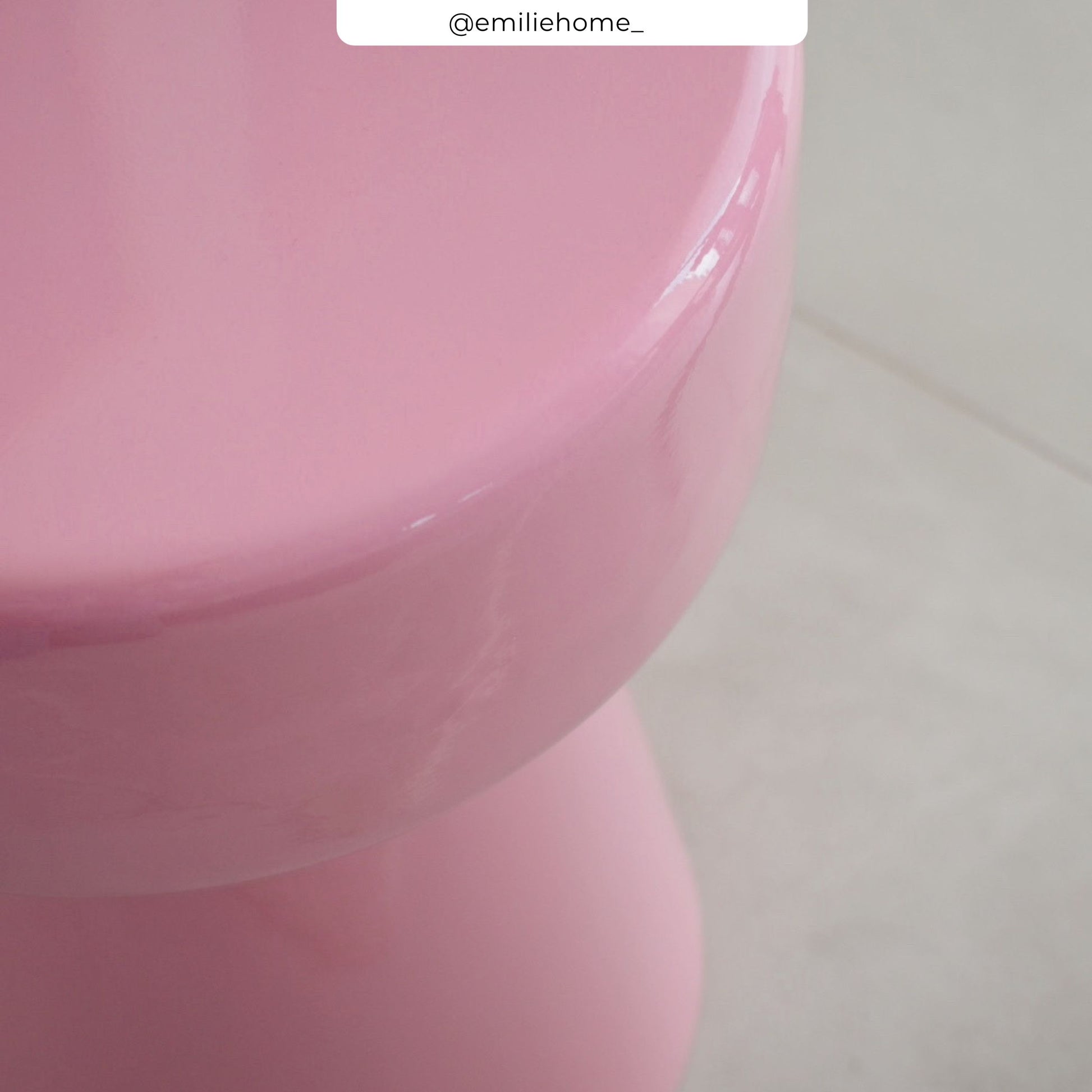 petite table basse rose bonbon glossy metal athena rdv deco