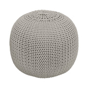 pouf rond elisa d40 cm en gris clair