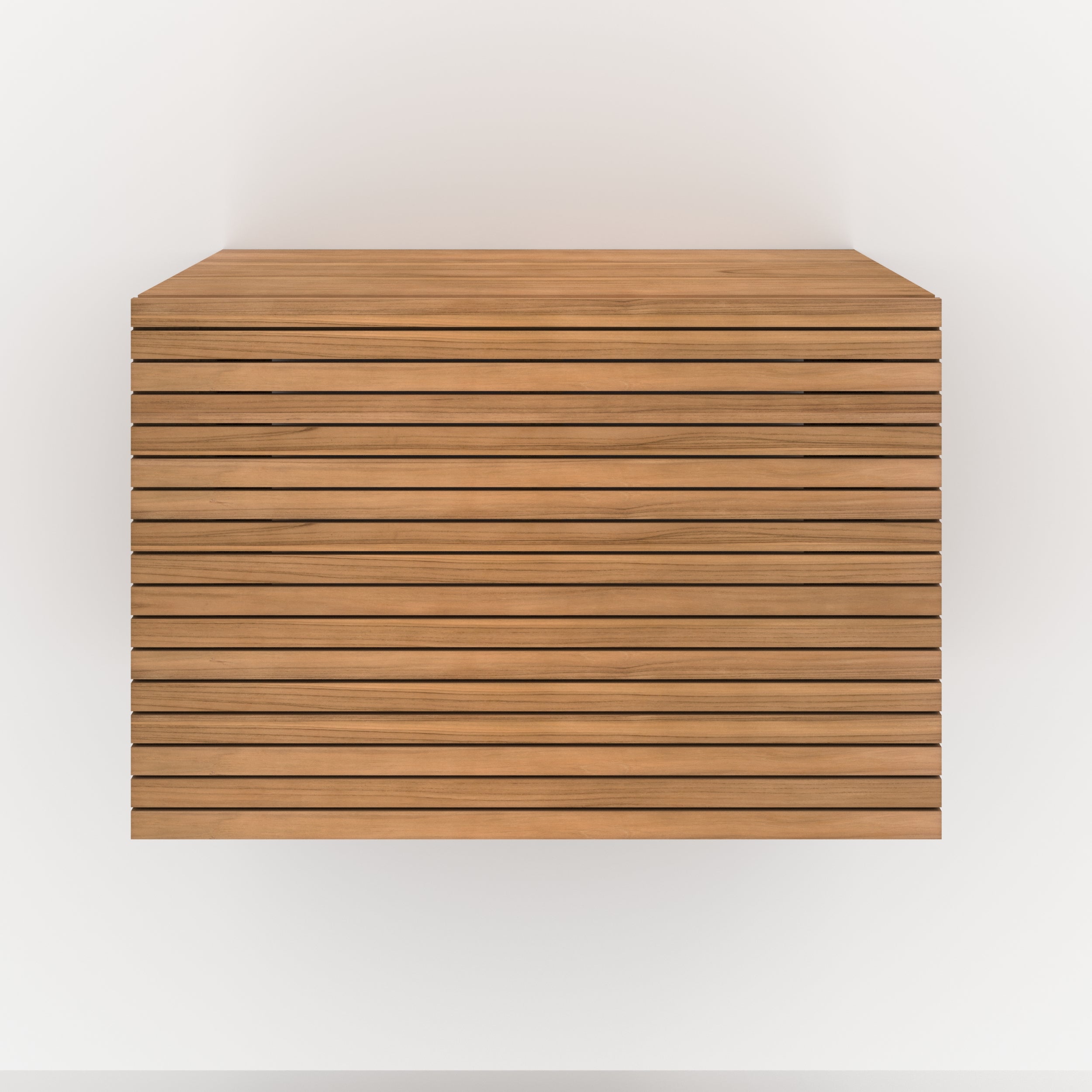 raye meuble de salle de bain en bois de teck suspendu 60 cm