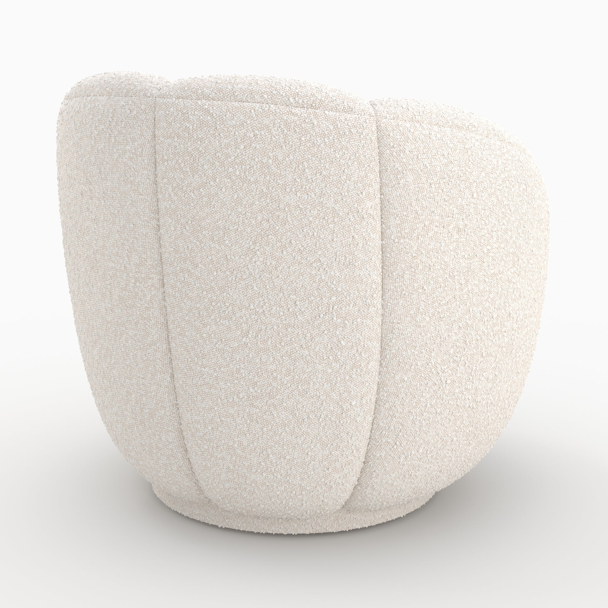 rendez vous deco fauteuil yse tissu boucle blanc