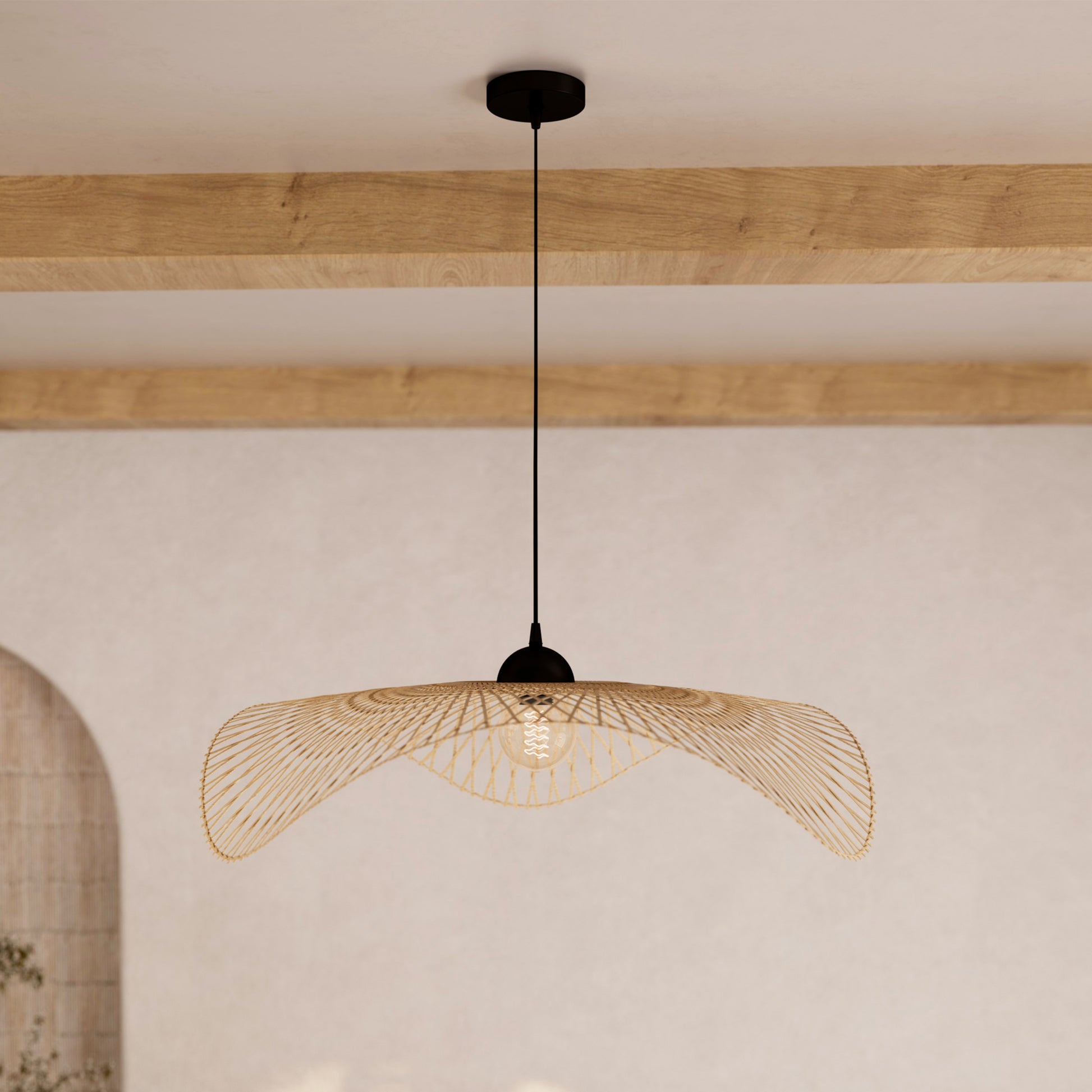 suspension en bambou diametre 75 cm boheme jipi