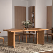 table 8 places bois orme rectangulaire