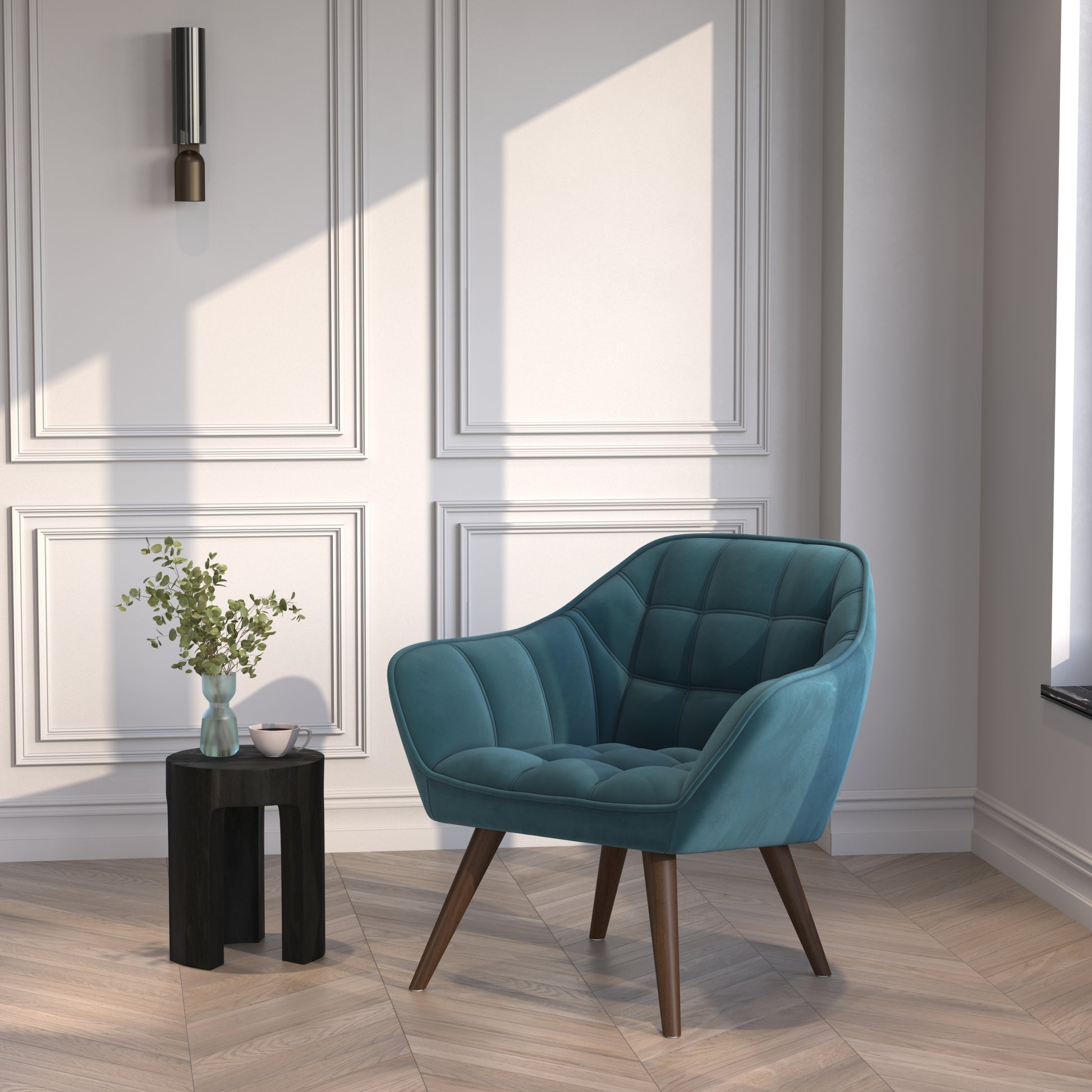 table appoint sonda en bois de suar noir ambiance