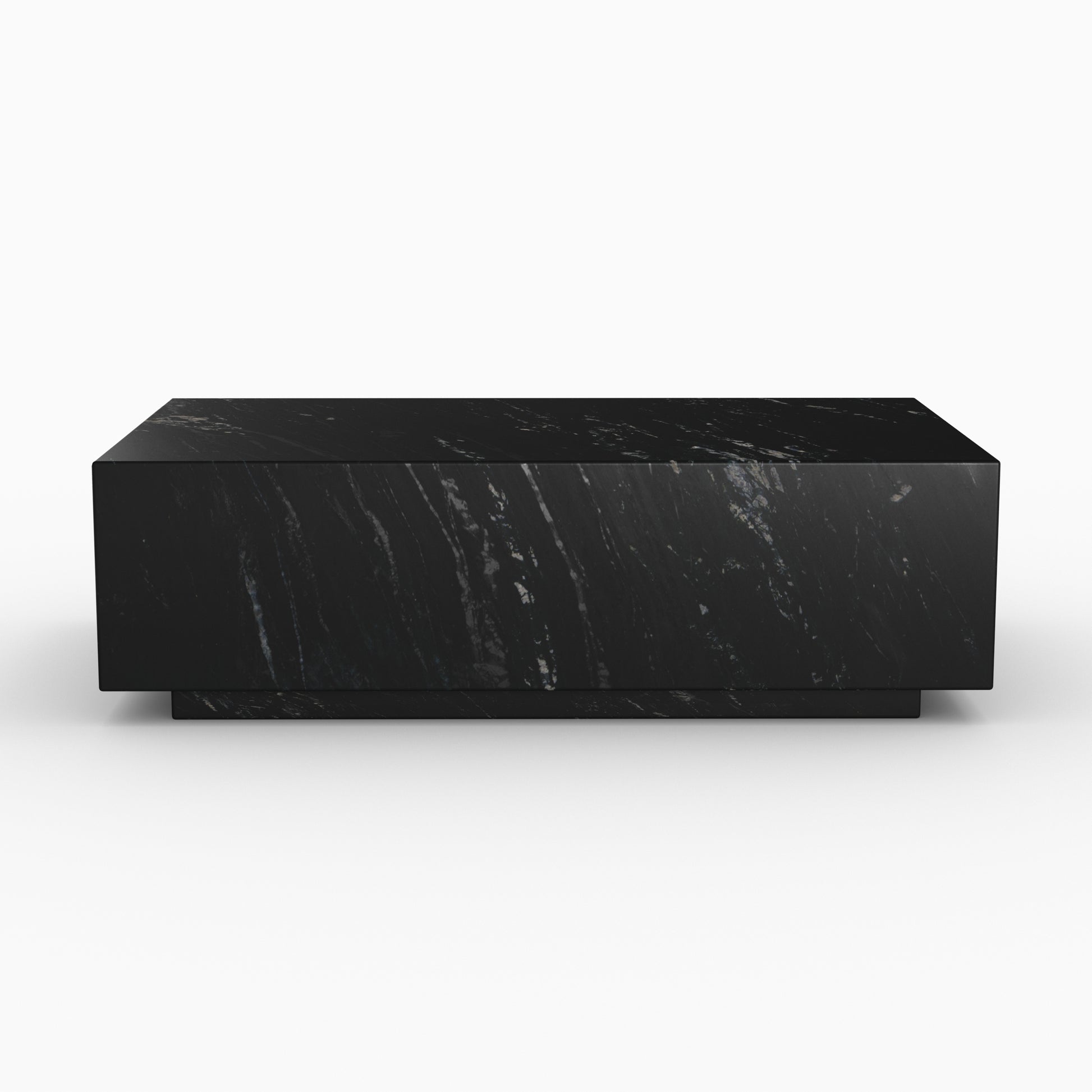 table basse noire en marbre rectangulaire izae