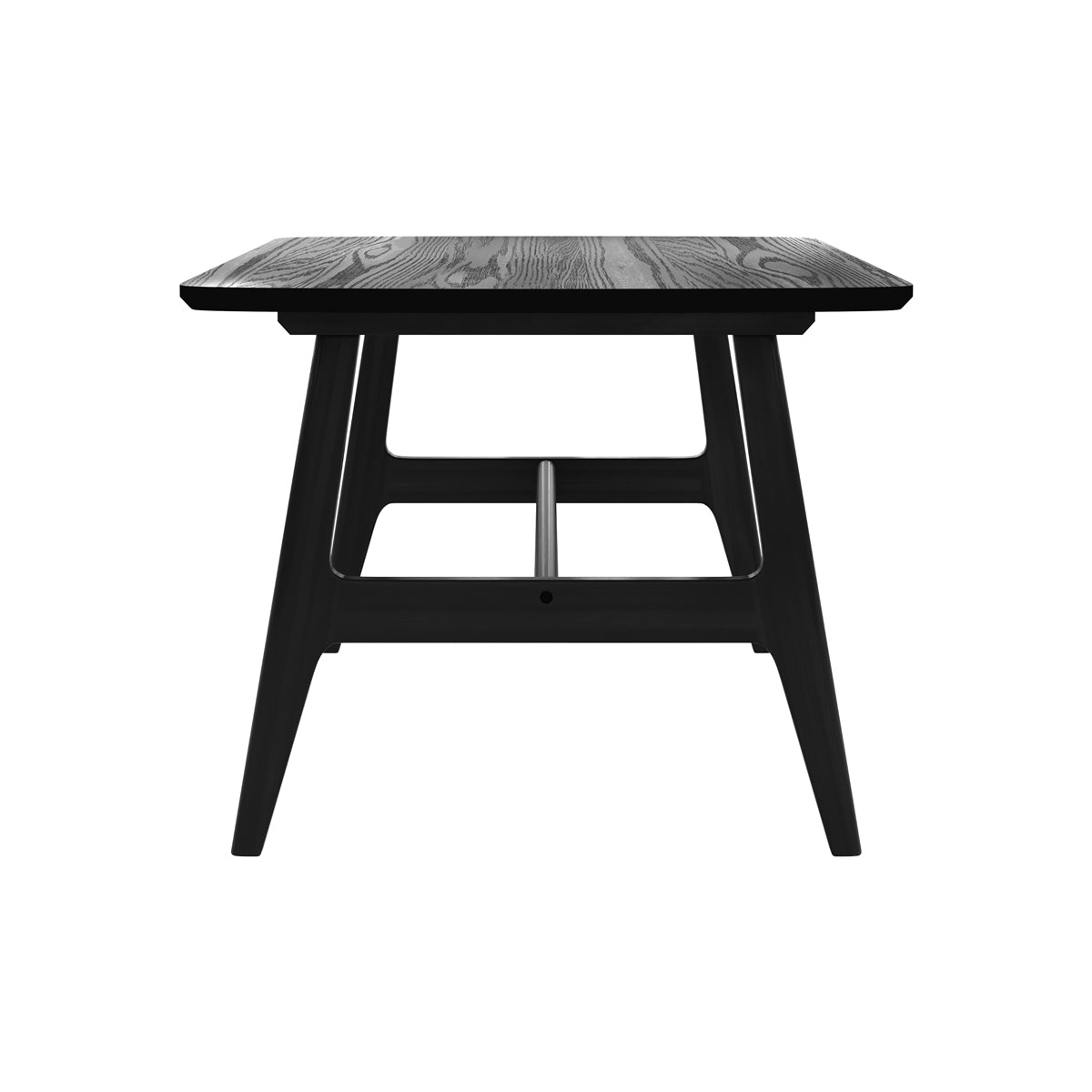 table basse noire rectangulaire en bois suly