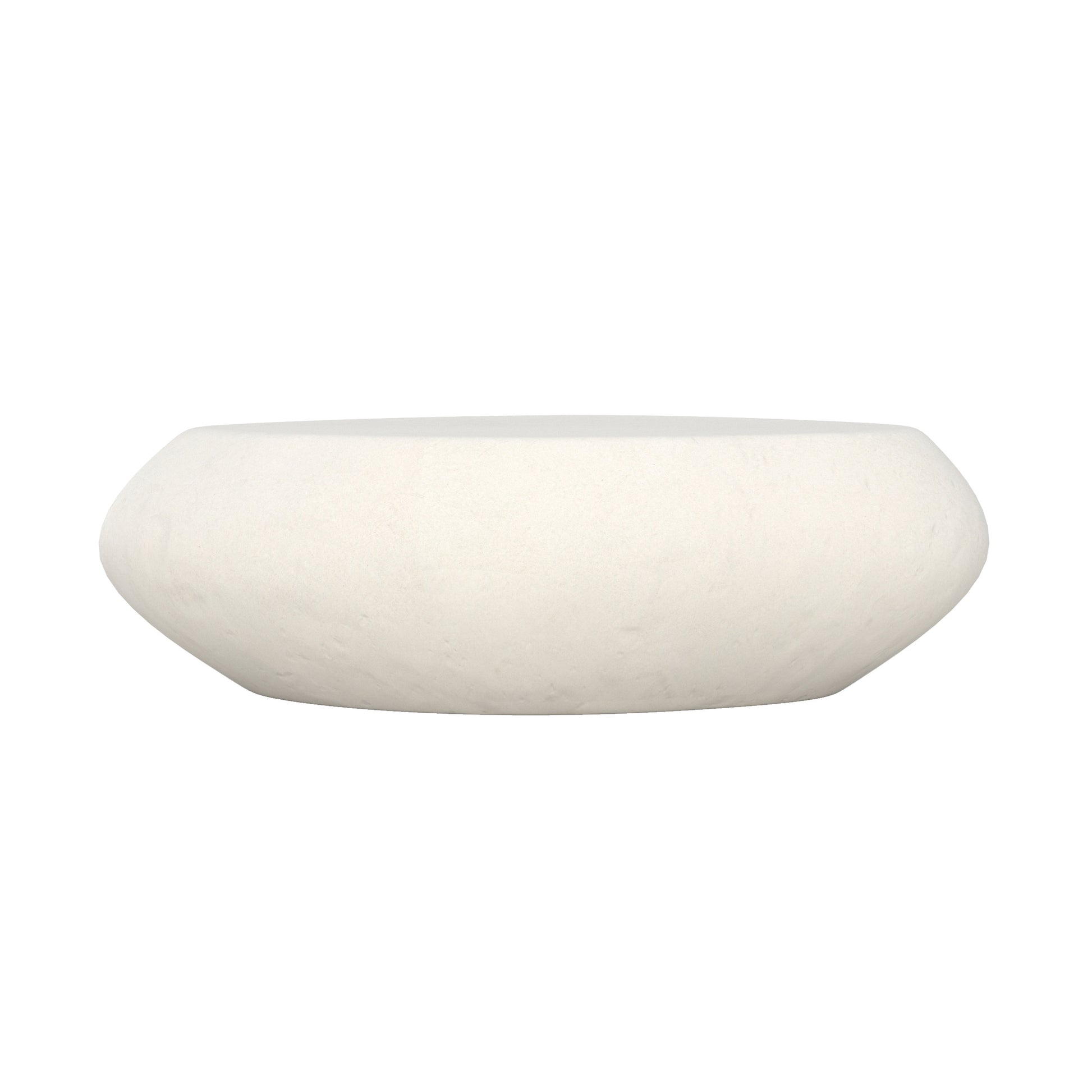 table basse ovale beton blanc maui 105cm