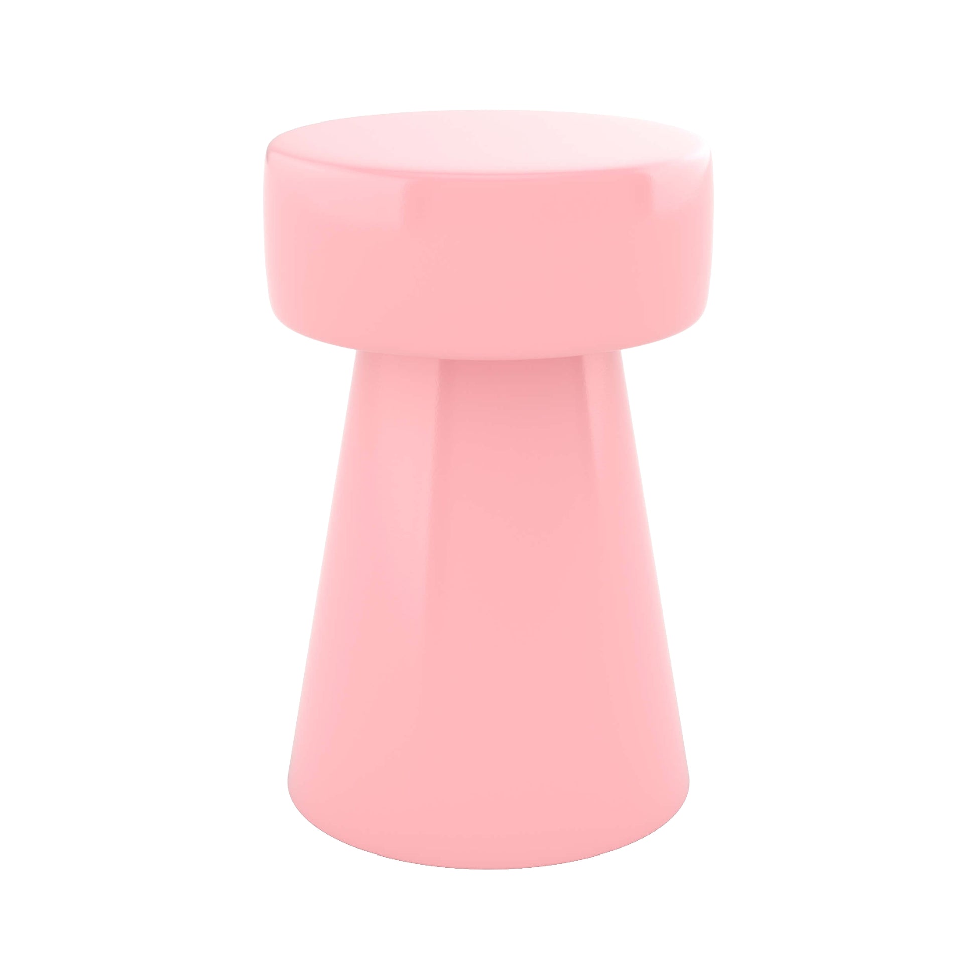 table d appoint athena en metal rose fond blanc