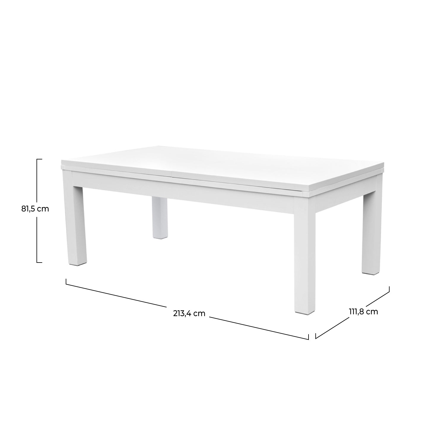 table de billard verte et blanche convertible repas jeu