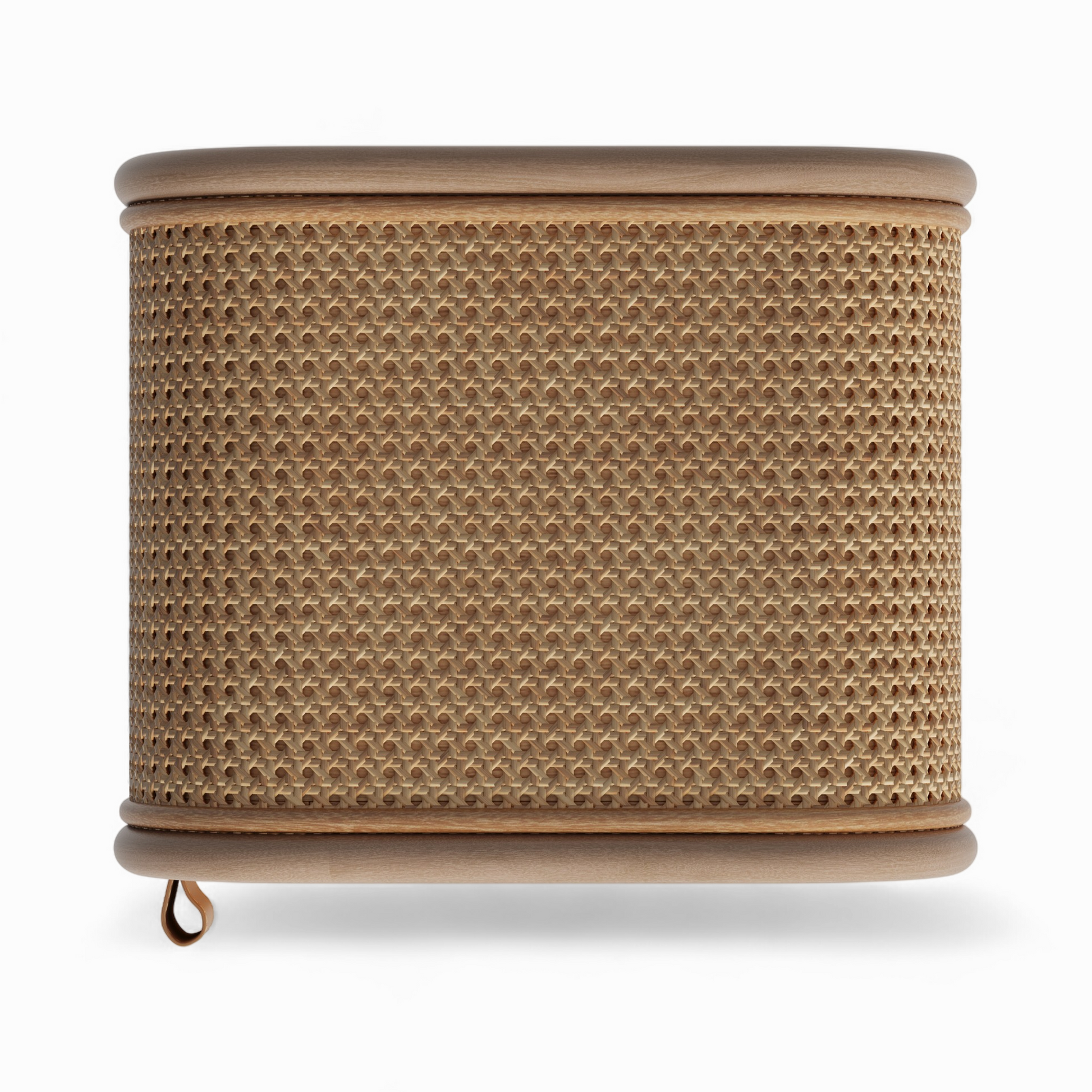 table de chevet en massif de pin alata et cannage 1 porte