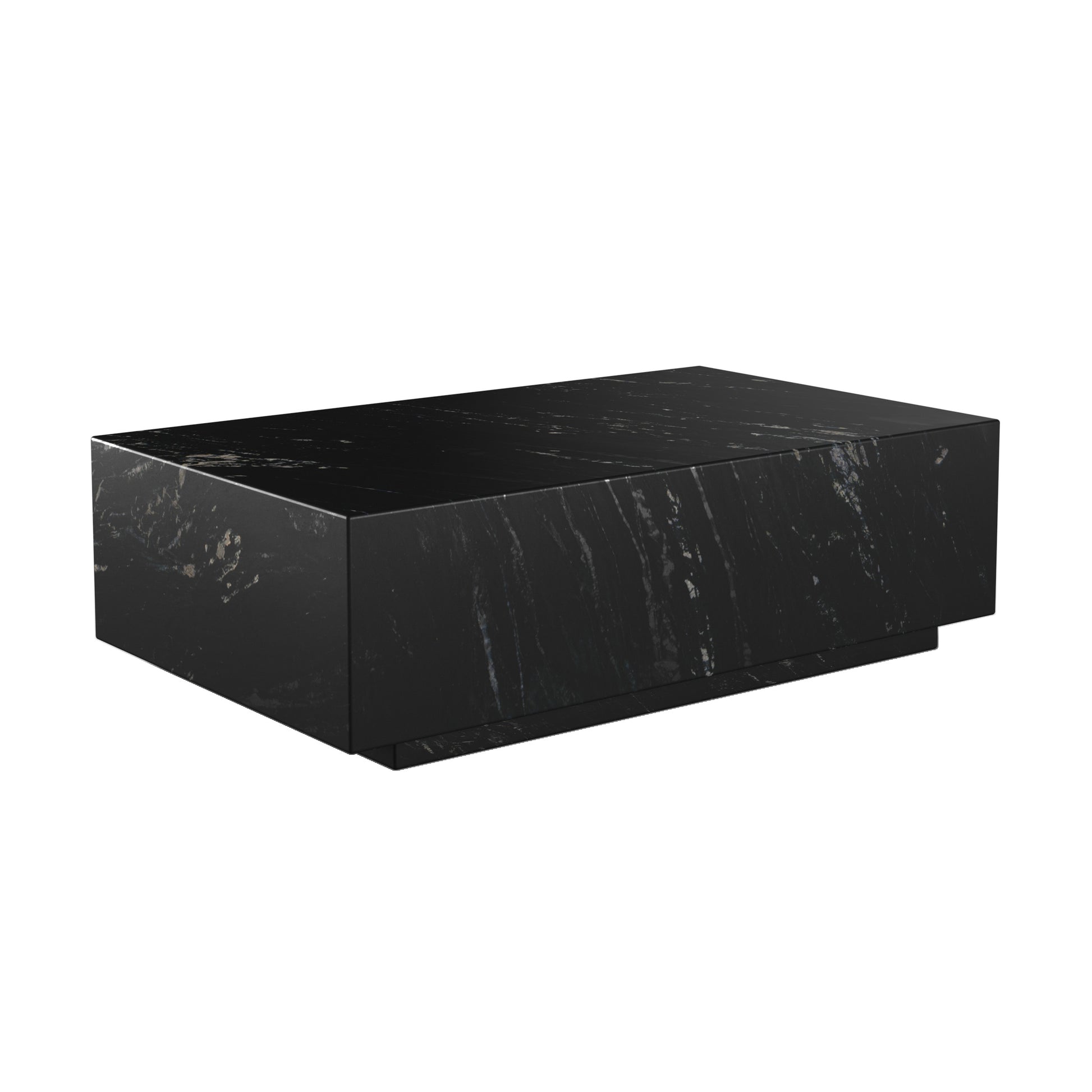 table marbre basse rectangulaire izae noire
