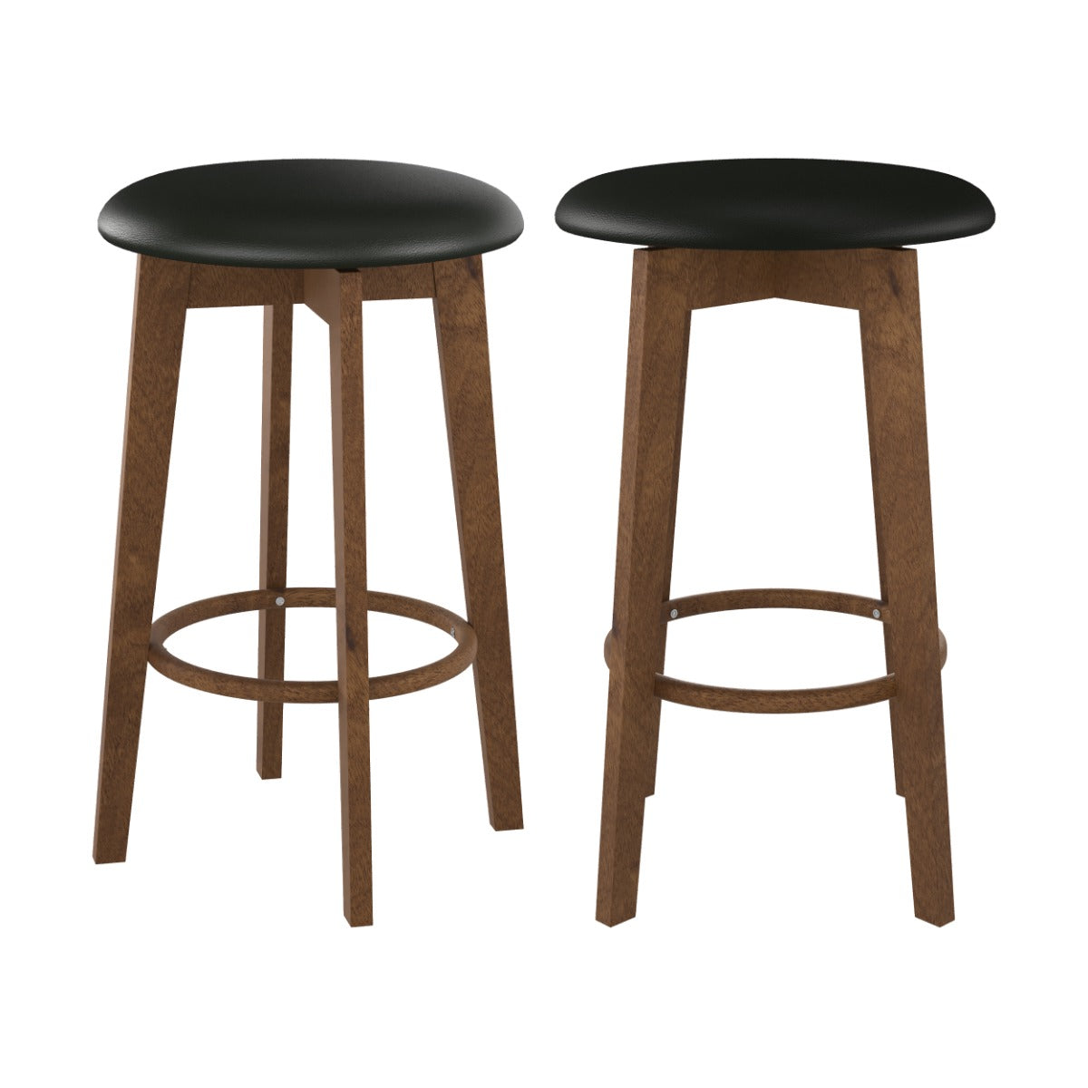 tabouret de bar noir et bois clair vahina