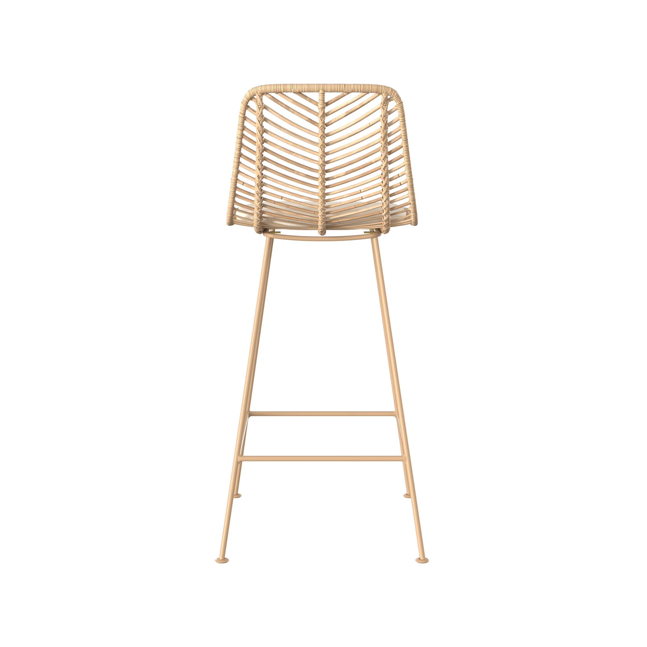 tamara chaise pour ilot central en rotin naturel 66 cm lot de 2