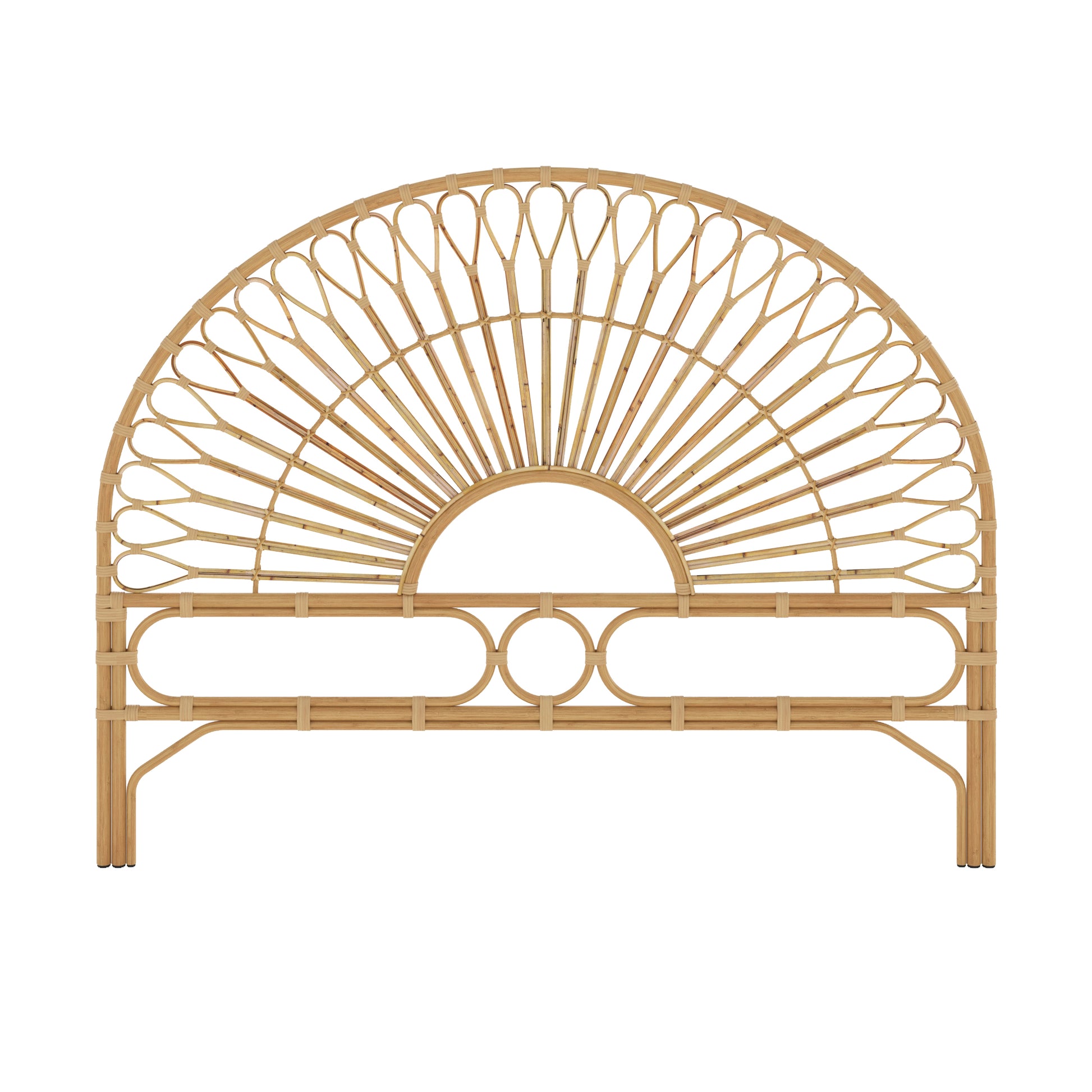 tete de lit 180 cm en rotin bahia bois fond blanc