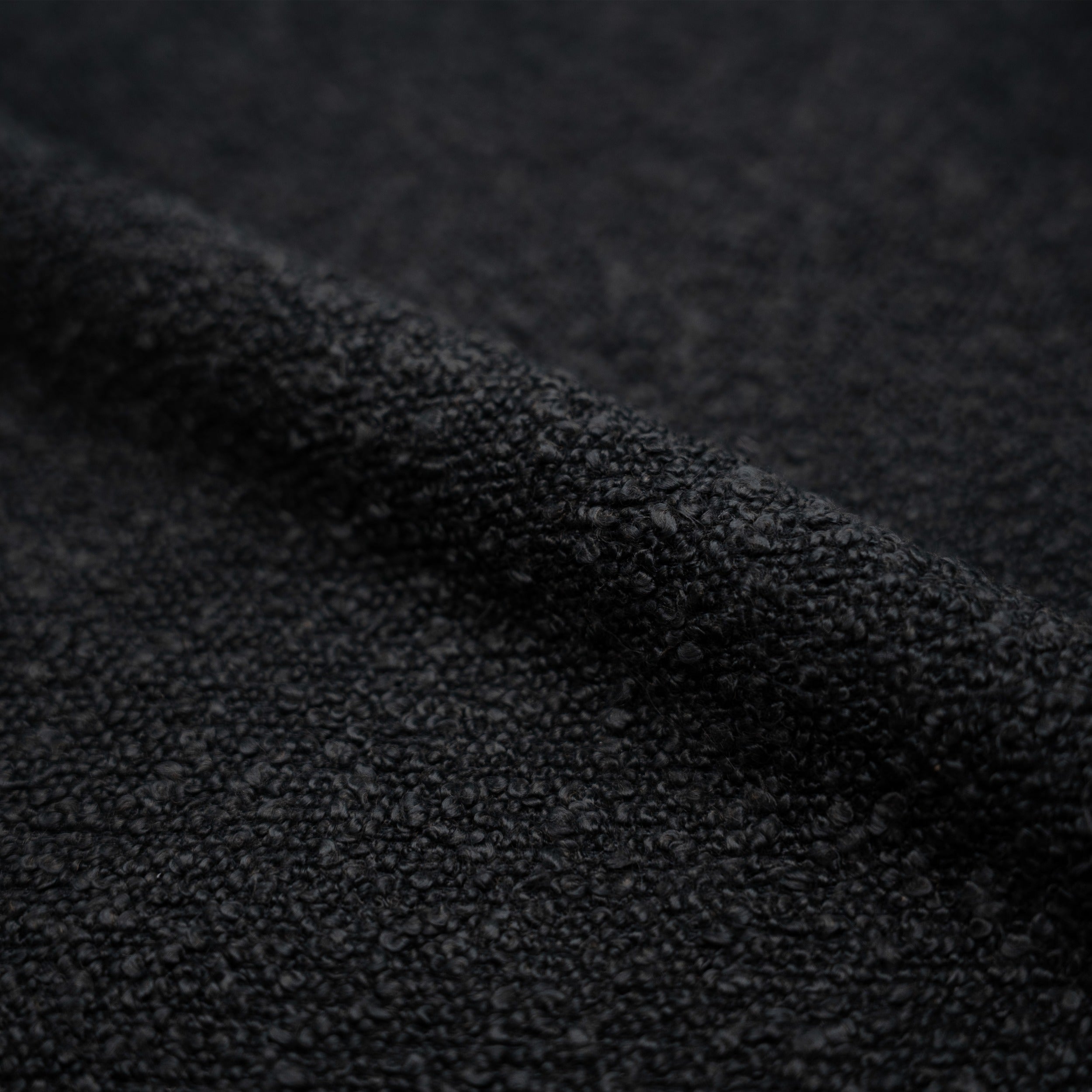 tissu bouclette noir chaise de bar