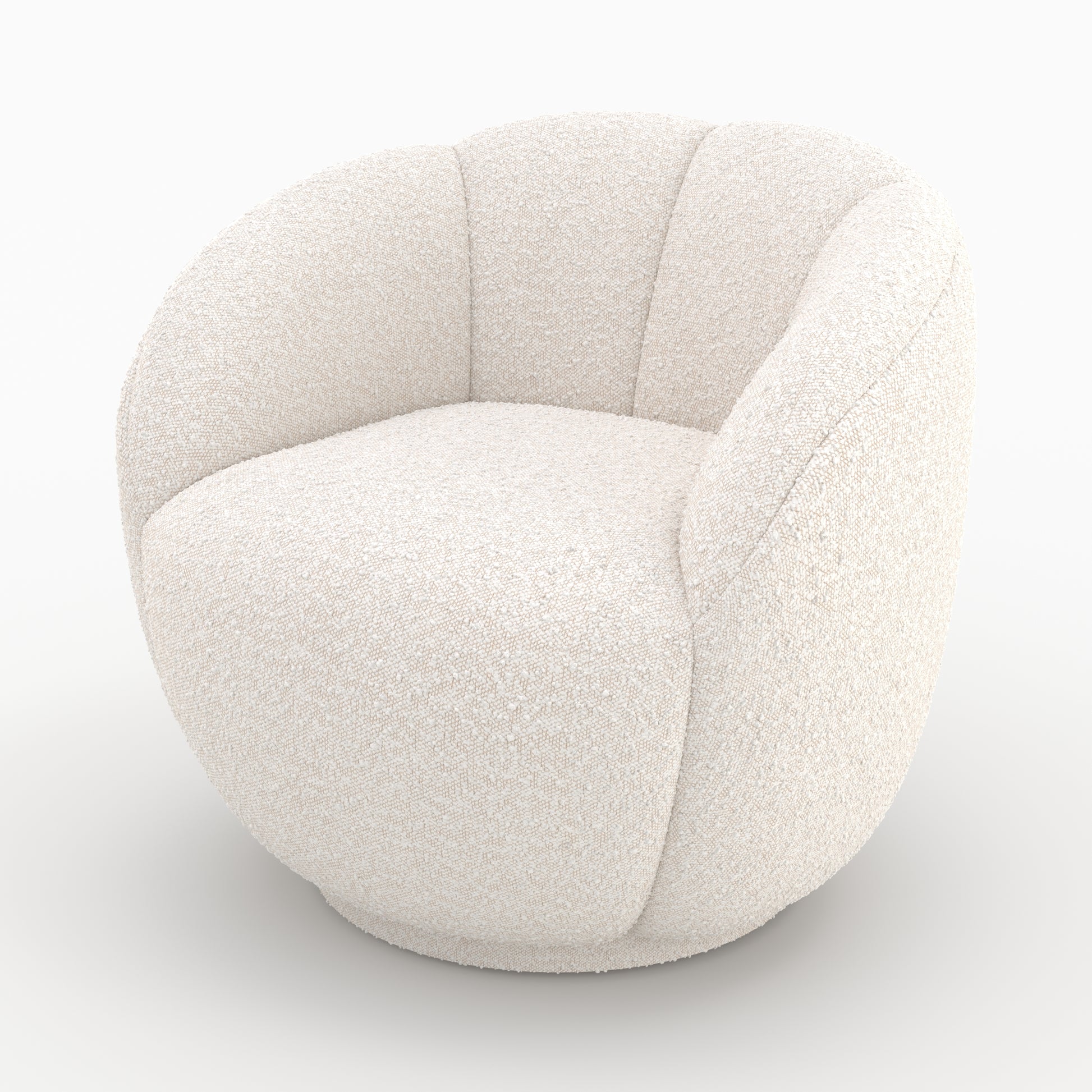 yse fauteuil blanc tissu boucle rendez vous deco
