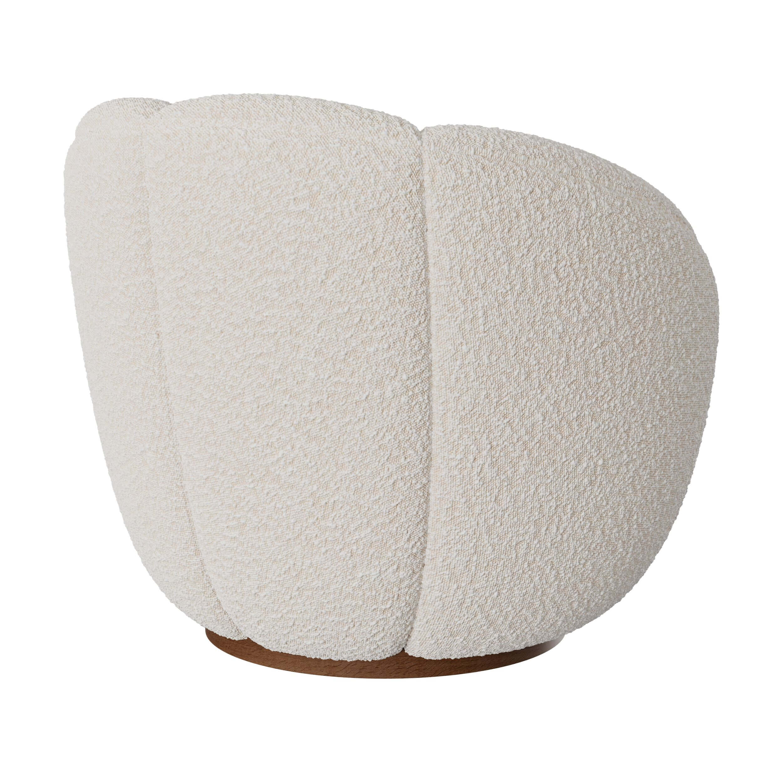 yse fauteuil pivotant tissu boucle blanc