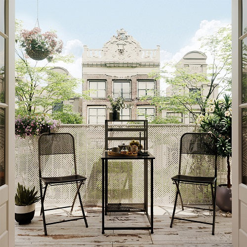 Espace cosy : petit balcon bien aménagé