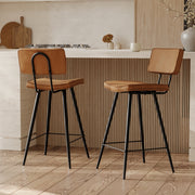 Chaise de bar mi-hauteur Texas camel 66 cm (lot de 2)