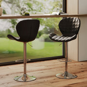 Chaise de bar noire Mazzia 53/74 cm (lot de 2)