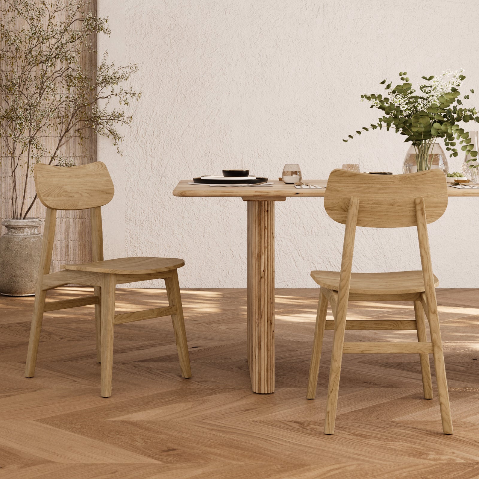 2 chaises en bois kawi rdv deco