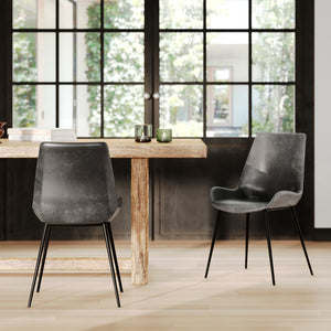 Chaise Austin gris foncé (lot de 2)