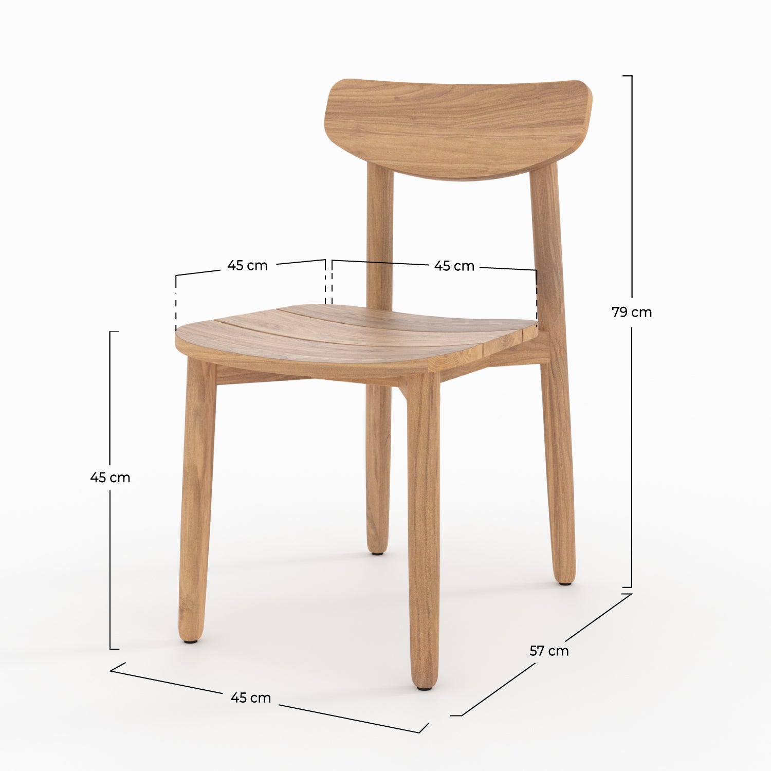 2 chaises exterieur bois teck recycle lufy jardin