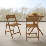 Lot de 2 chaises pliantes Siquijor en bois d'acacia