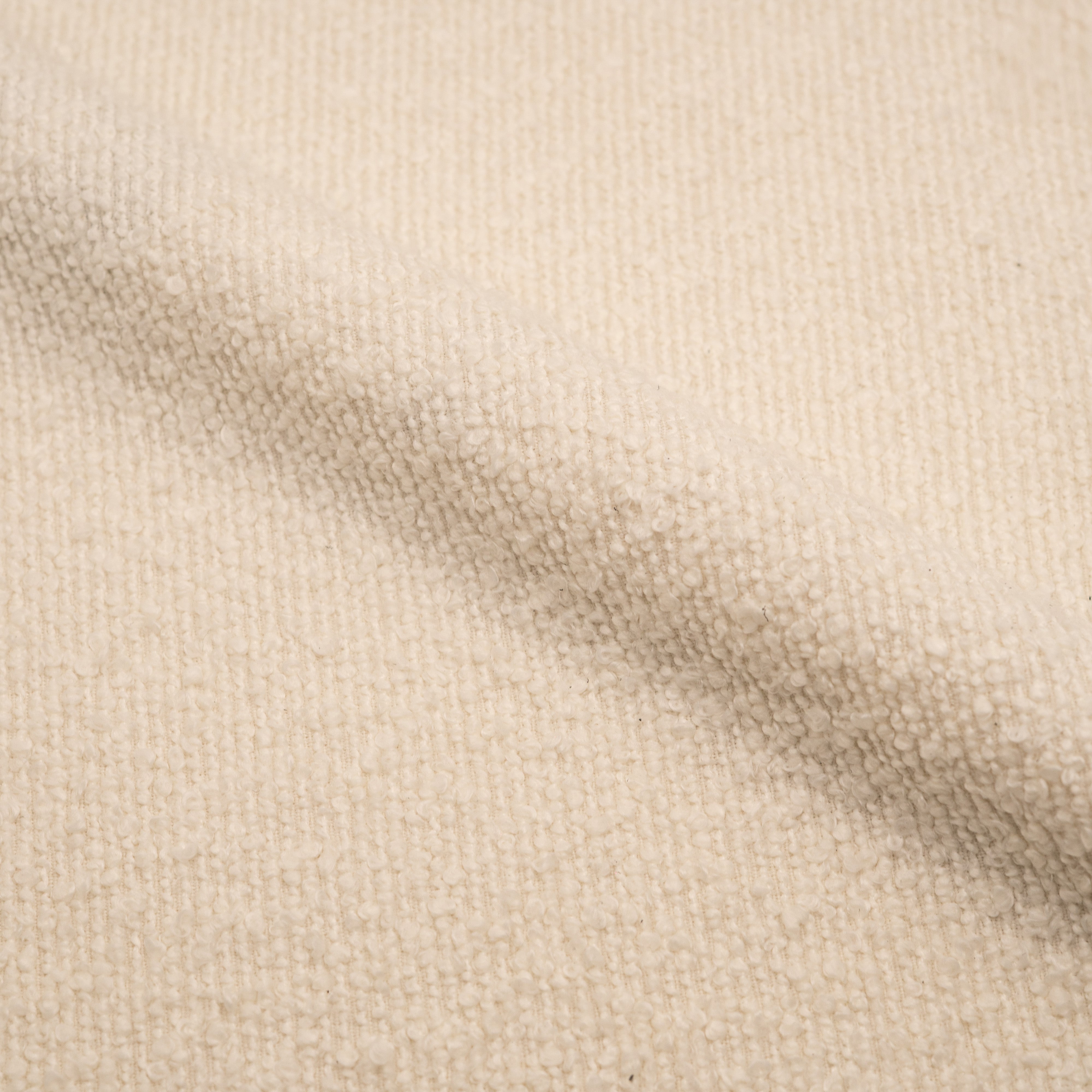 Chaise Swan en tissu bouclé beige (lot de 2)