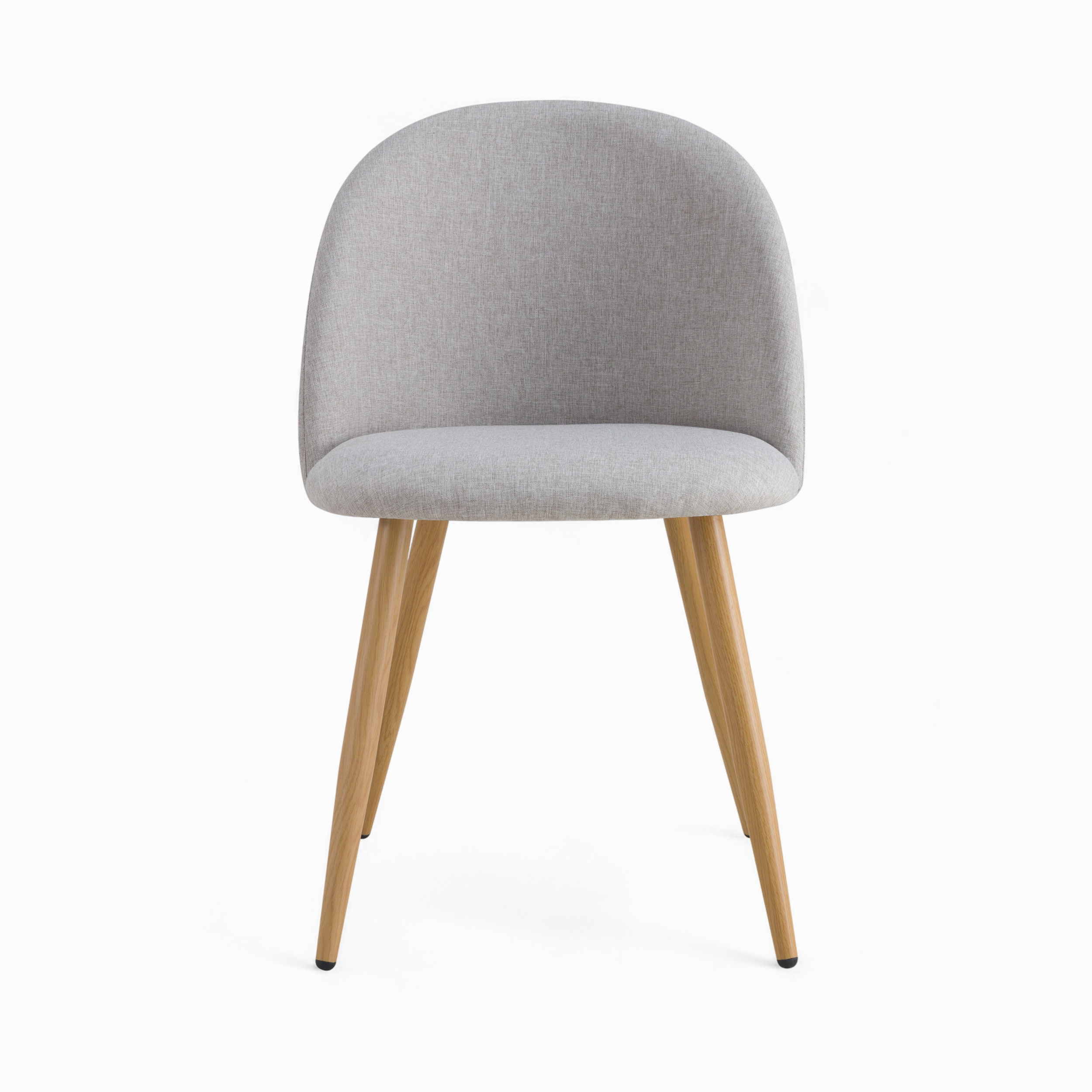 2 chaises tissu taupe chine clair