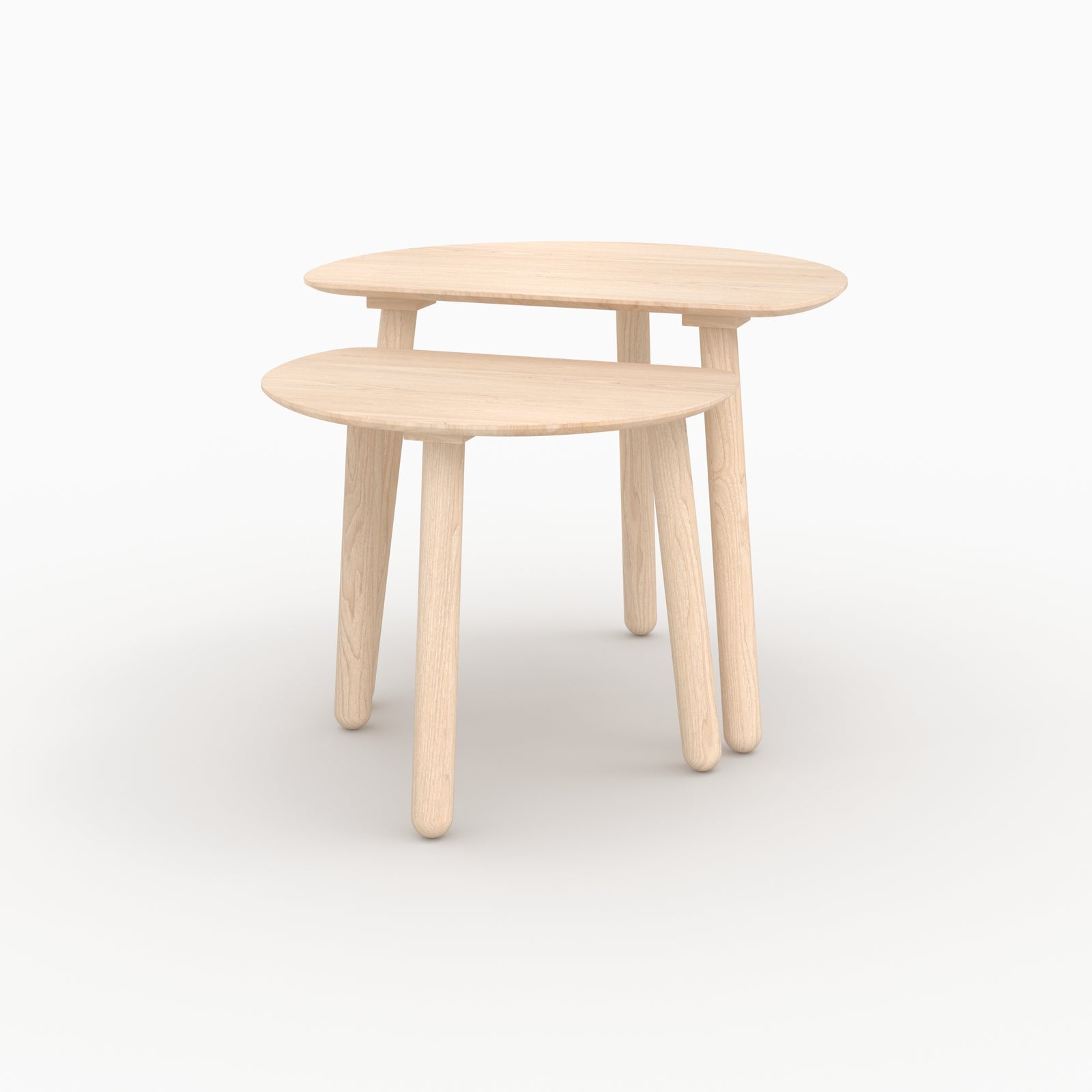 2 tables gigognes montaine en bois de frene