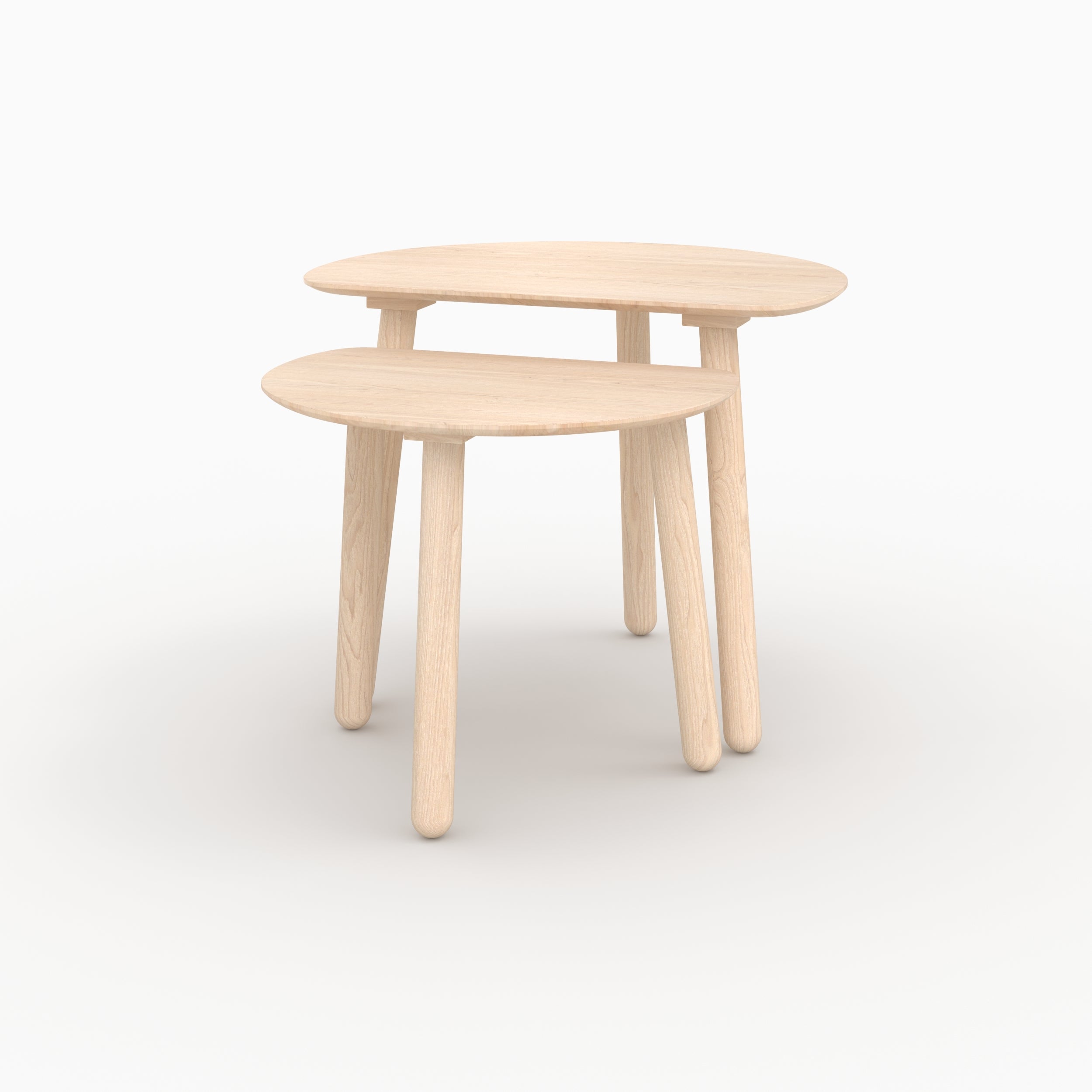 2 tables gigognes montaine en bois de frene