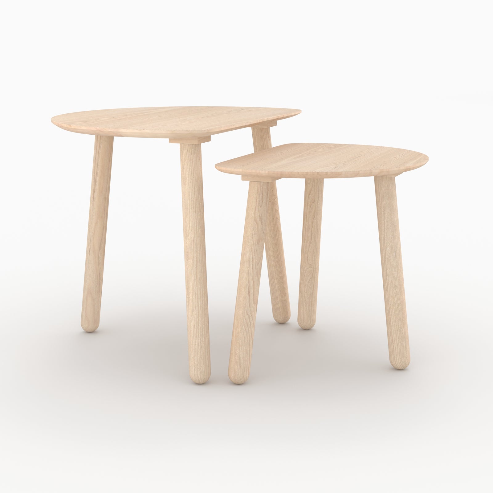 2 tables gigognes montaine en bois frene