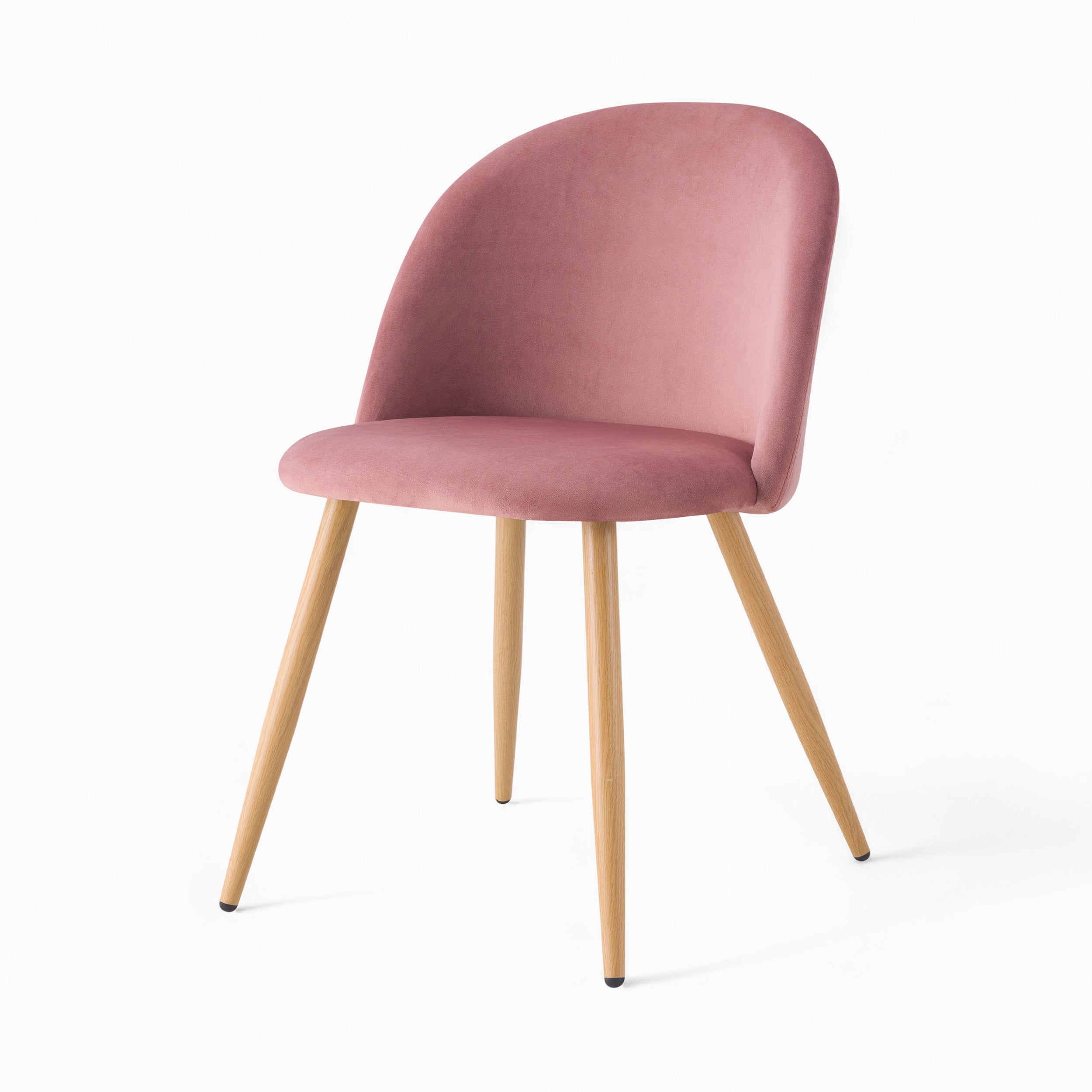 4 chaises en velours bleu rose cozy_1