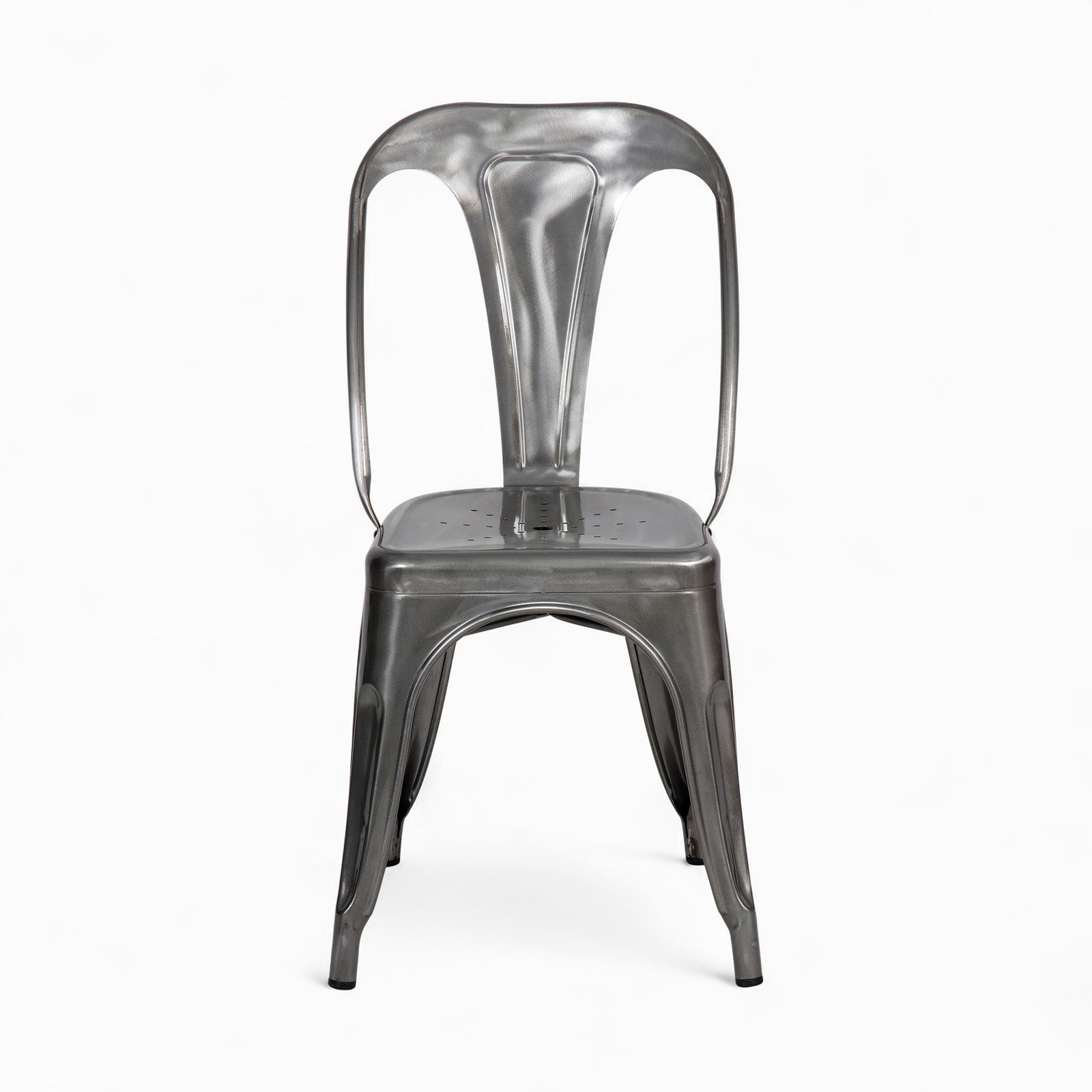 4 chaises indus gris anthracite chrome metal rendez vous deco assises indus