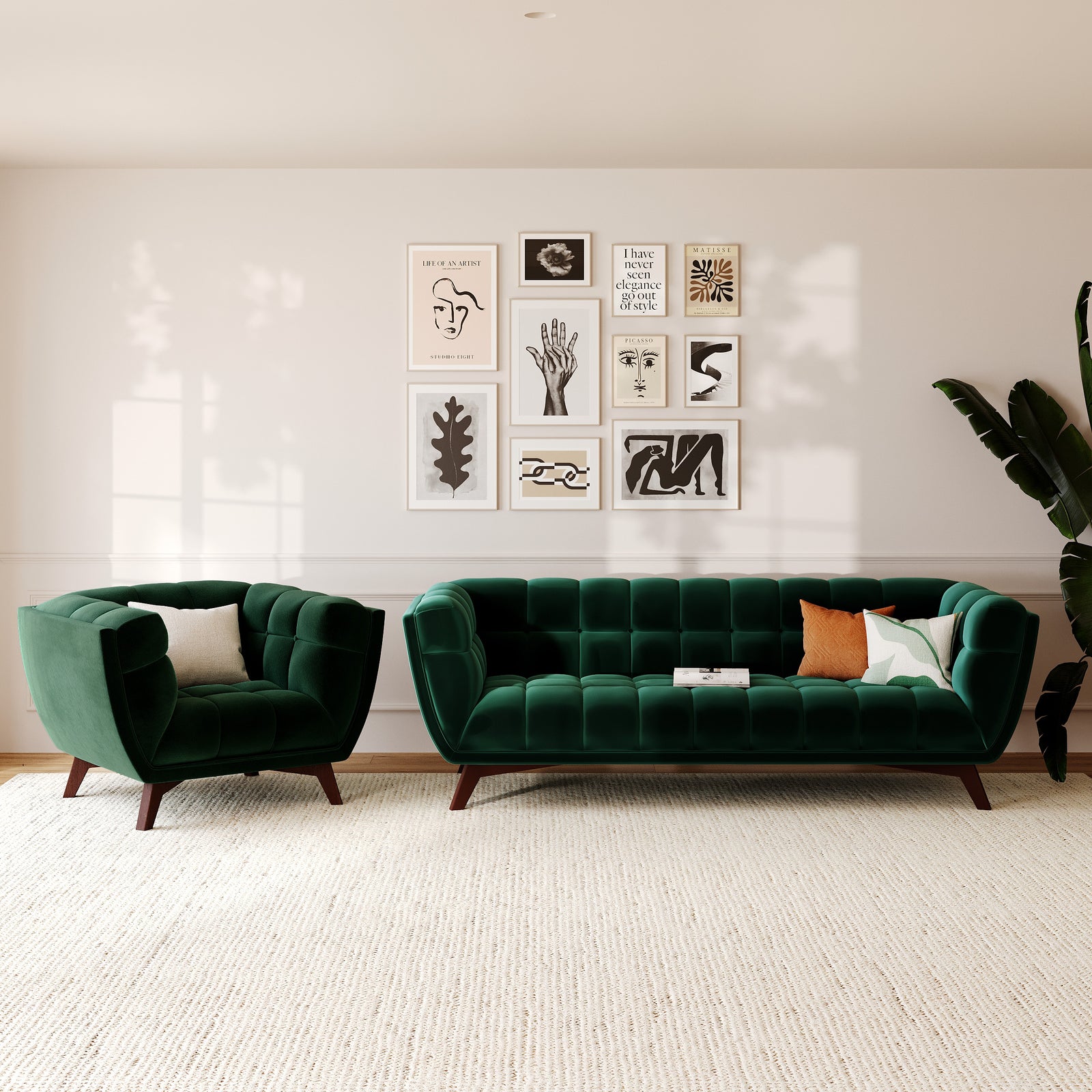 4 places velours vert fonce mona canape fauteuil