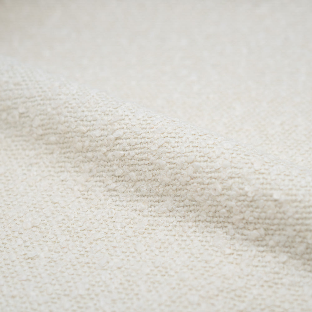 Chaise de bar Cloclo en tissu bouclé crème 61/76,5 (lot de 2)