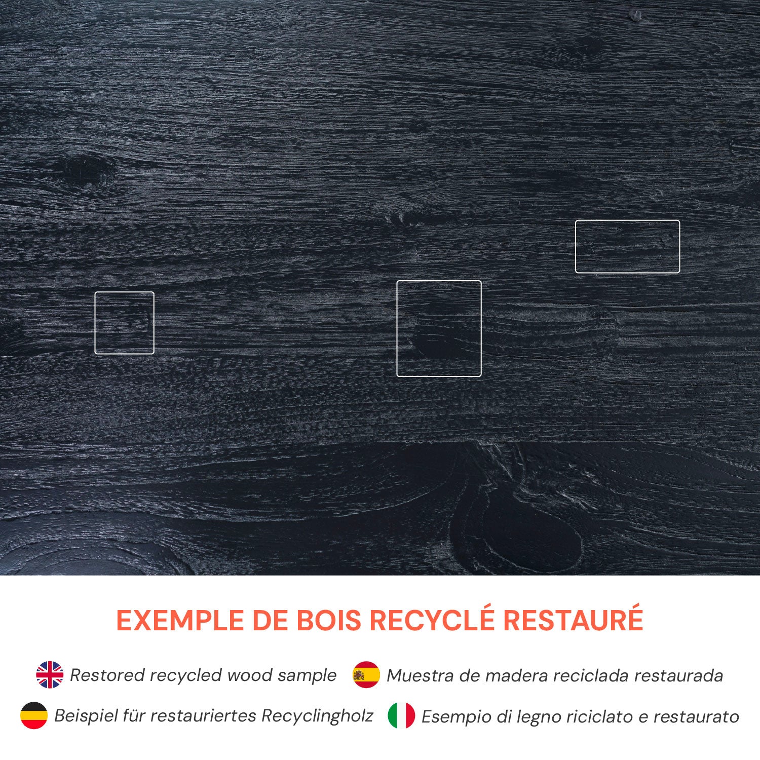 Tabouret Eka en bois noir