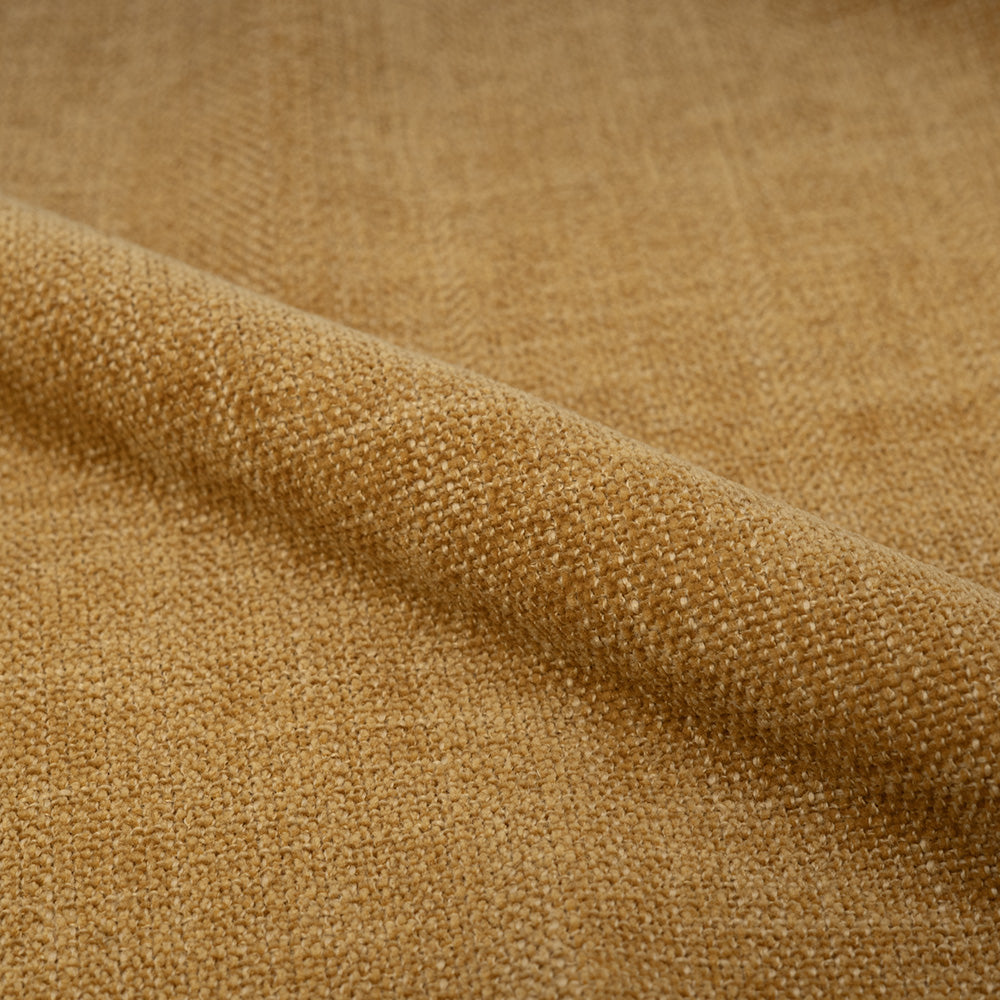 Lot de 2 chaises pour ilot central 66,5 cm Karl en tissu texturé jaune moutarde