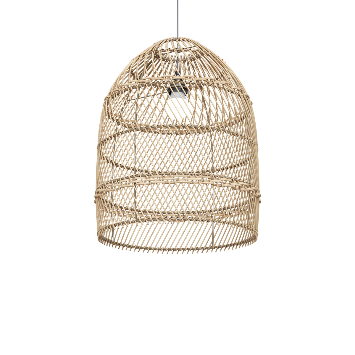 abat jour arrondi en rotin 36 cm ethnique chic huda